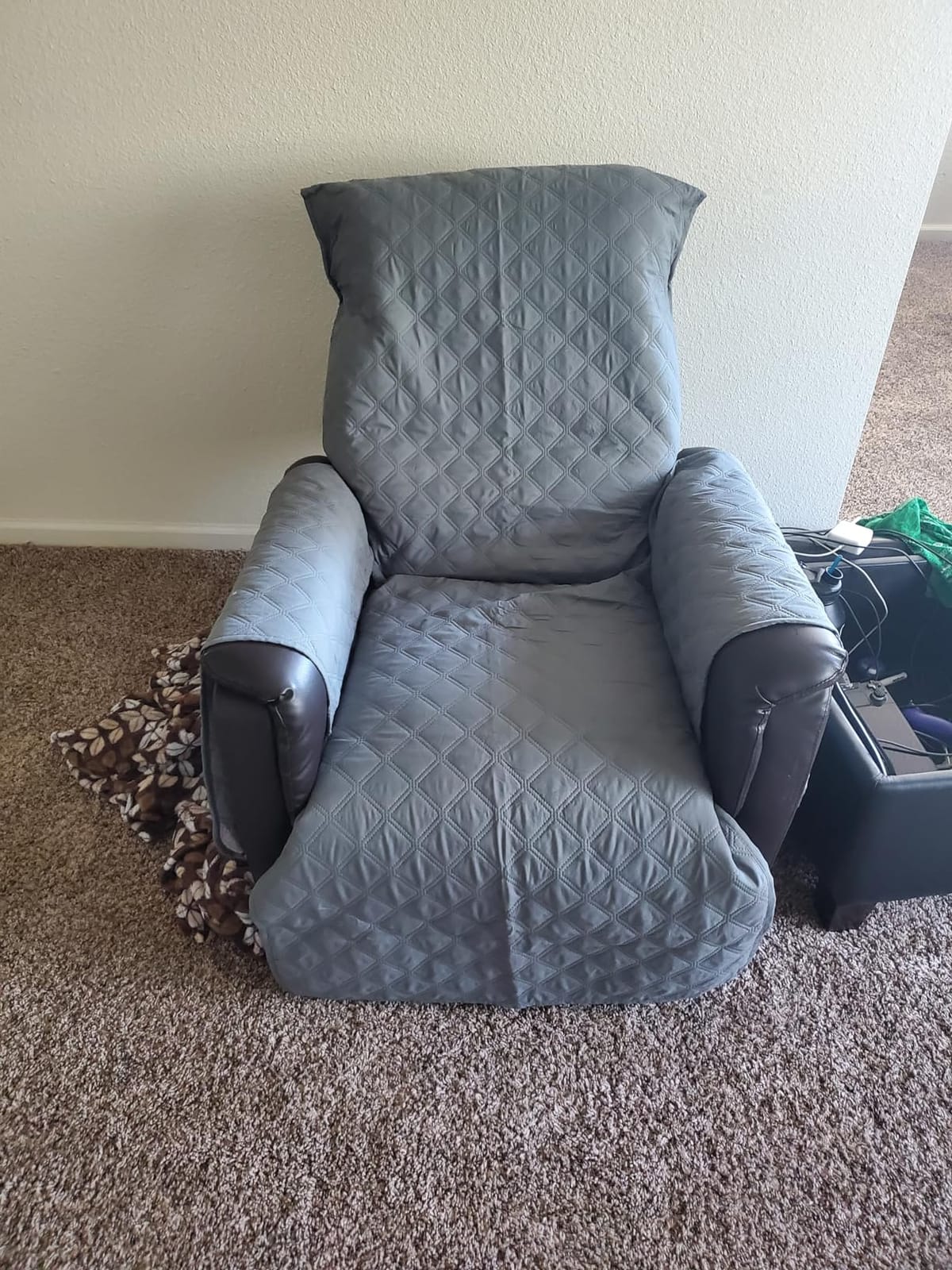 Ruaozz 100% Waterproof Recliner Chair Covers, Non-Slip Reclining Covers for Recliner Chair Washable Chair Cover, Recliner Covers with Pockets for Kids, Dogs, Pets (Chocolate, 23'') customer photo 1