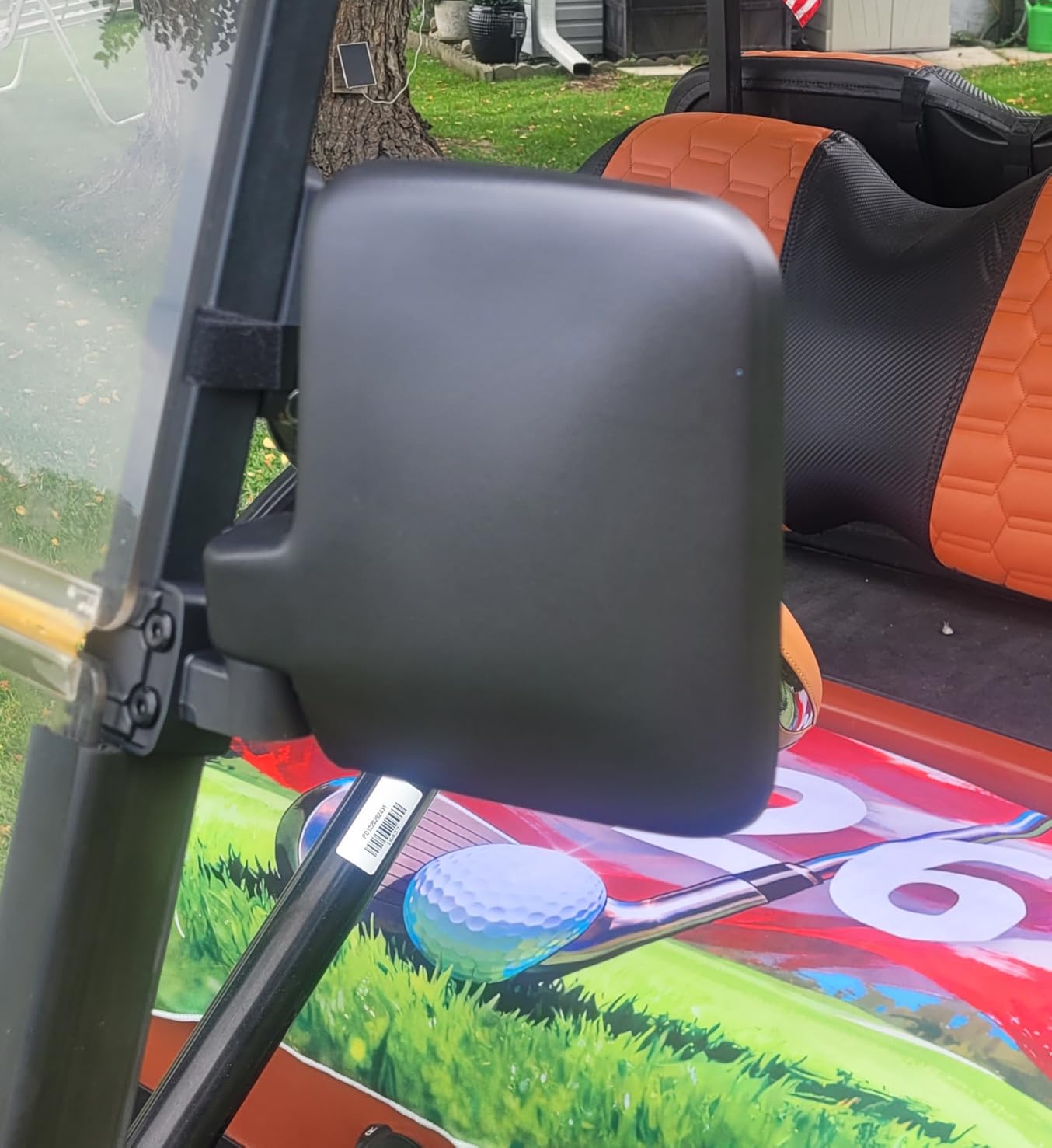 10L0L Golf Cart Mirror for Yamaha Club Car EZGO No Drilling Side Mirrors | 180° Rotation Foldable Rear View Mirrors, HD Shatterproof Glass, Easy Install for DS/Precedent/TXT/RXV and Other Carts customer photo 1