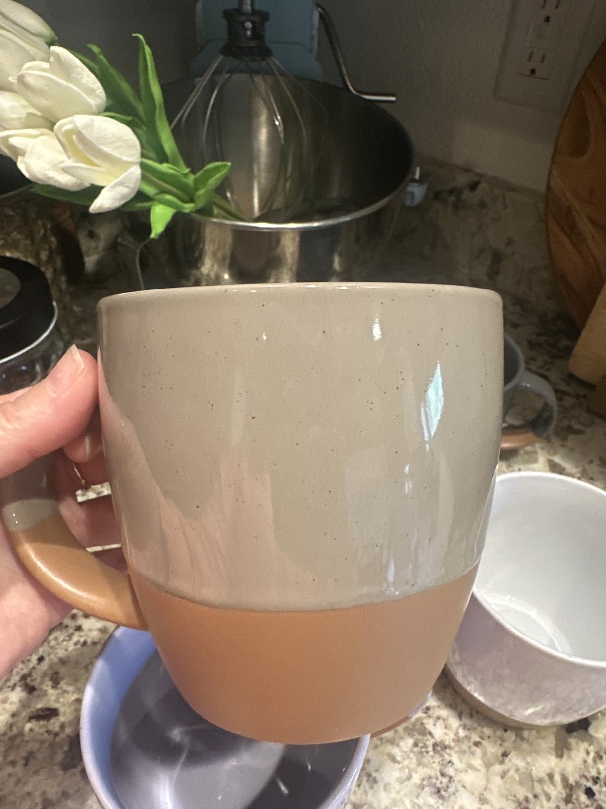 Morandi Color Ceramic Coffee Mugs Set of 6 (Large),18 oz Coffee Cups with Handle, Latte Mug, Big Mug for Women, Men, Great for Tea Hot Chocolate, Microwave Safe, Modern, Unique Style for Any Kitchen customer photo 1