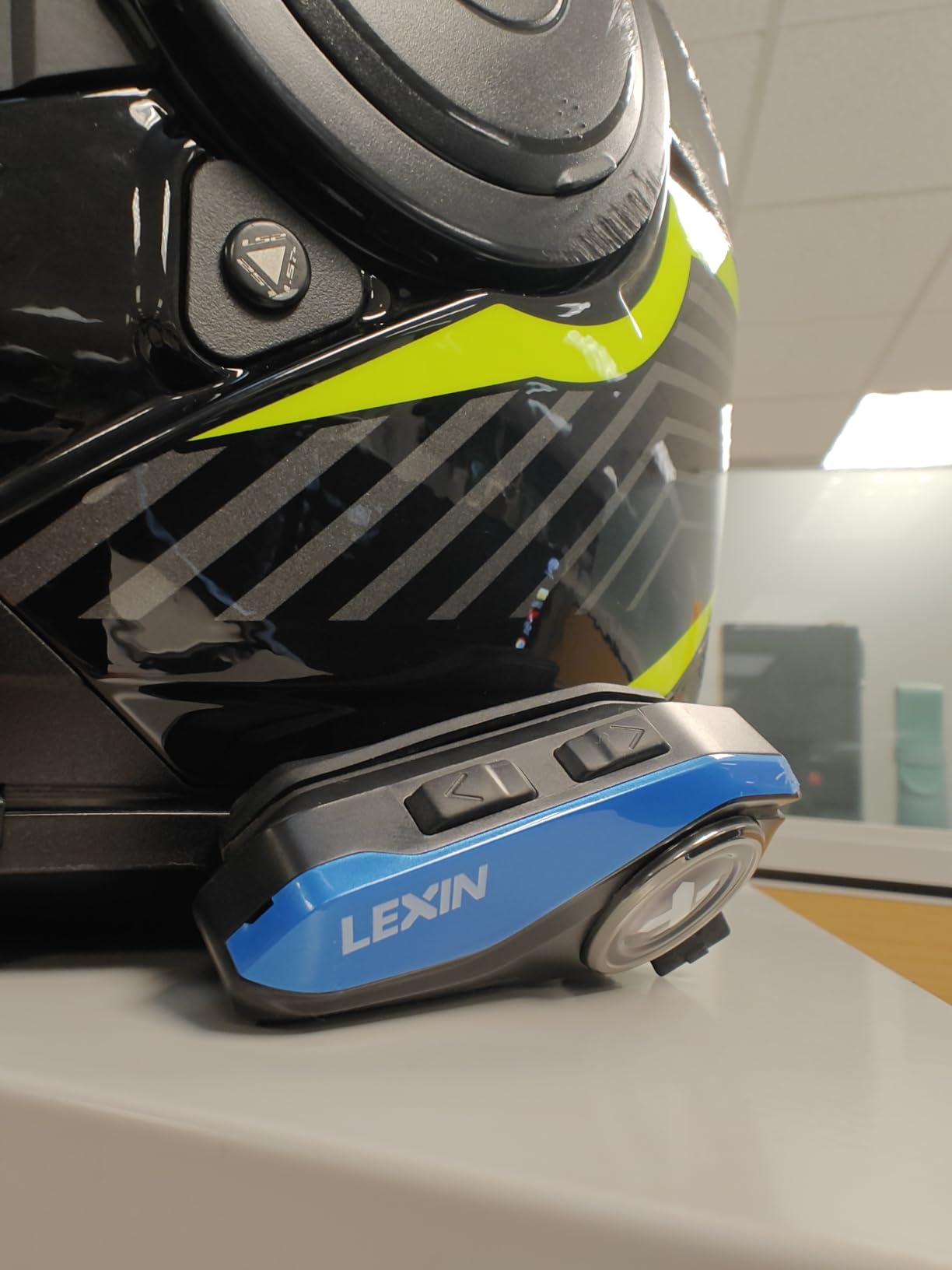 LEXIN G2P Motorcycle Helmet Bluetooth Headset, Group Intercom Communication Systems, FM Radio/ 6 Shells/Universal Pairing/Private Talk/Noise Cancellation, Fit for Snowmobile/ATV, 2 Pack customer photo 2