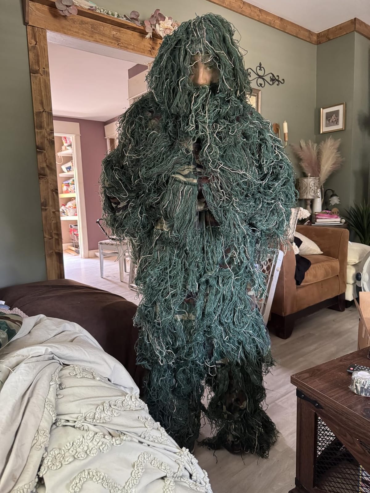 Slendor 5-in-1 Ghillie Suit 3D Camo Hunting Jacket Pants Hood Bag | Full Camo Hunting Set, Jacket+Pants+Hood+Carry Bag+Gun Wrap, Adjustable Fit for Adults/Teens, Sizes M/L/XL/XXL customer photo 1