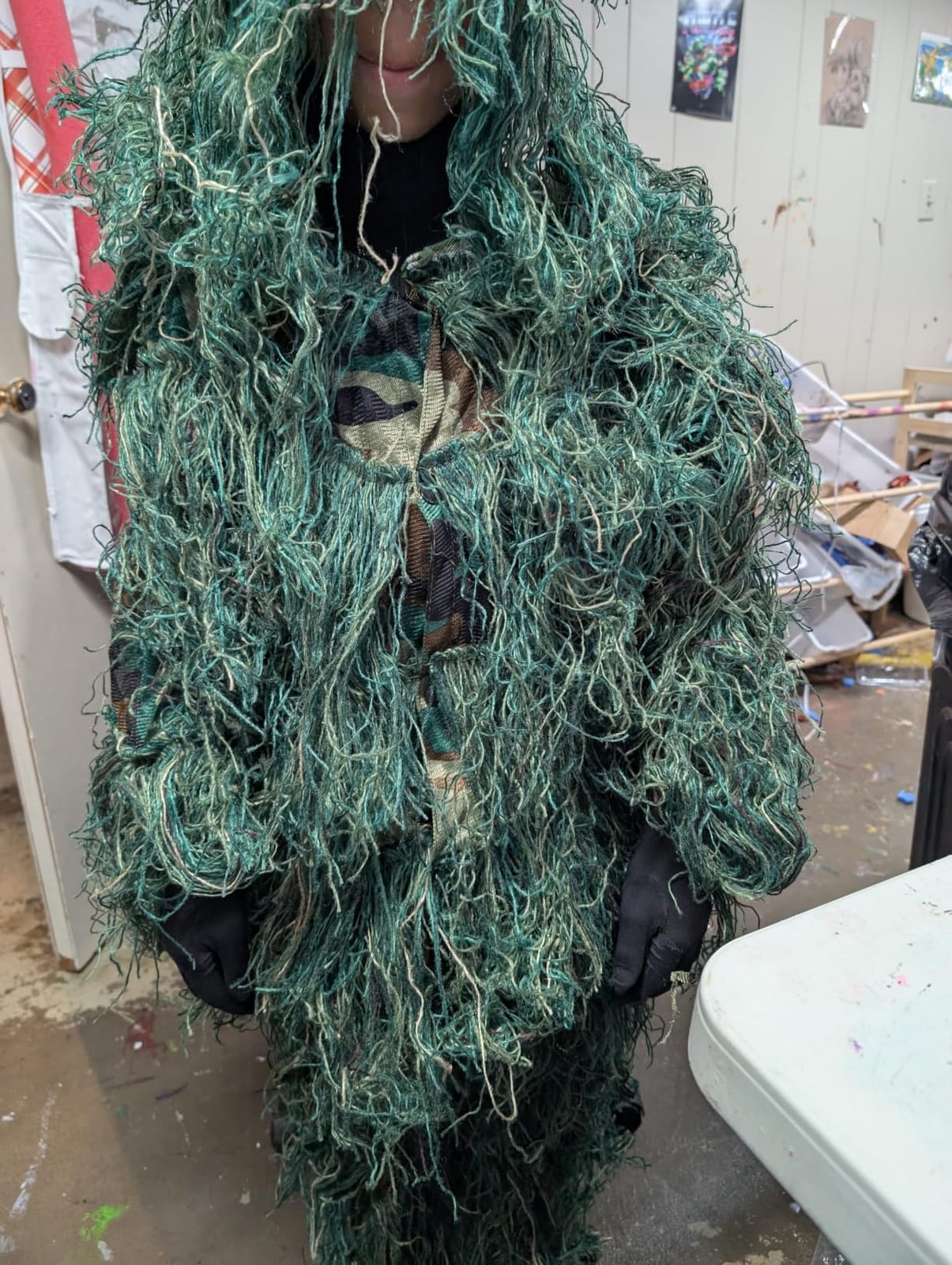 Slendor 5-in-1 Ghillie Suit 3D Camo Hunting Jacket Pants Hood Bag | Full Camo Hunting Set, Jacket+Pants+Hood+Carry Bag+Gun Wrap, Adjustable Fit for Adults/Teens, Sizes M/L/XL/XXL customer photo 2