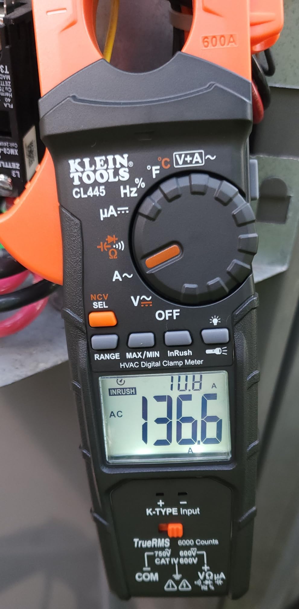 Klein Tools CL445 HVAC Clamp Meter, Auto-Ranging TRMS, NCVT, Measures Voltage, Current, Temperature, Micro Amps, InRush and More customer photo 2