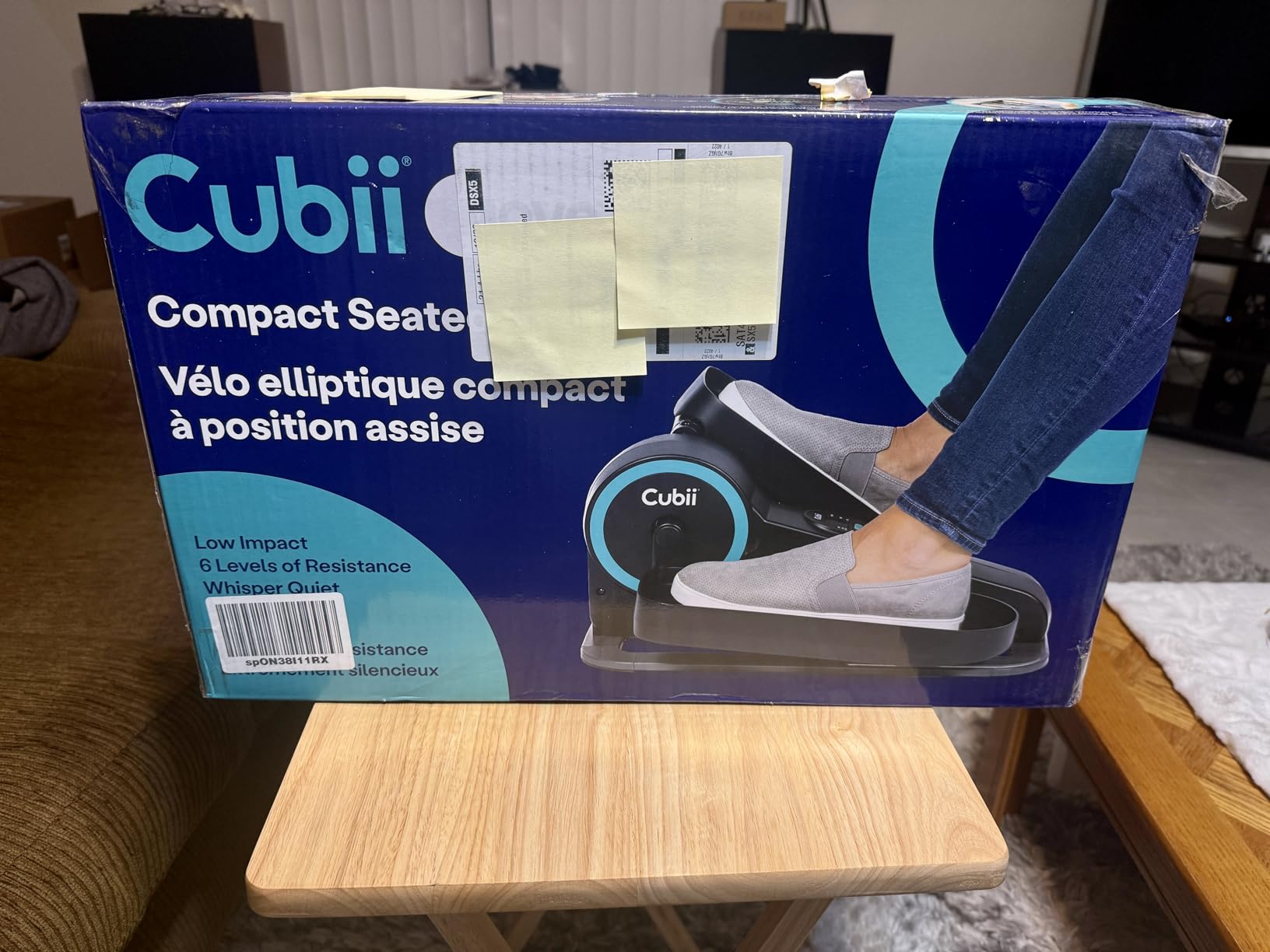 Cubii Move Under Desk Elliptical Bike Exerciser, Leg Exercise Machine, Aqua | Smooth, low-impact elliptical motion builds strength and mobility without stressing knees, joints or back customer photo 1