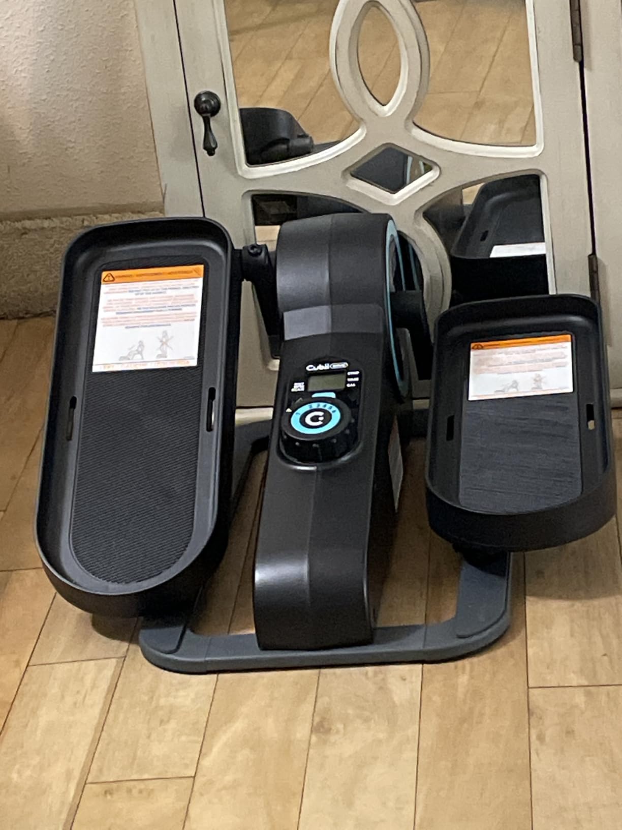 Cubii Move Under Desk Elliptical Bike Exerciser, Leg Exercise Machine, Aqua | Smooth, low-impact elliptical motion builds strength and mobility without stressing knees, joints or back customer photo 2