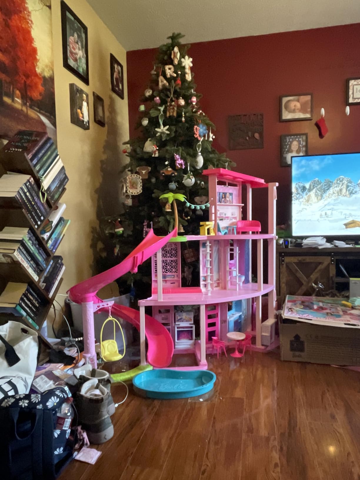 Barbie DreamHouse, Pool Party Doll House with 75+ Pieces and 3-Story Slide, House Playset, Pet Elevator and Puppy Play Areas customer photo 2
