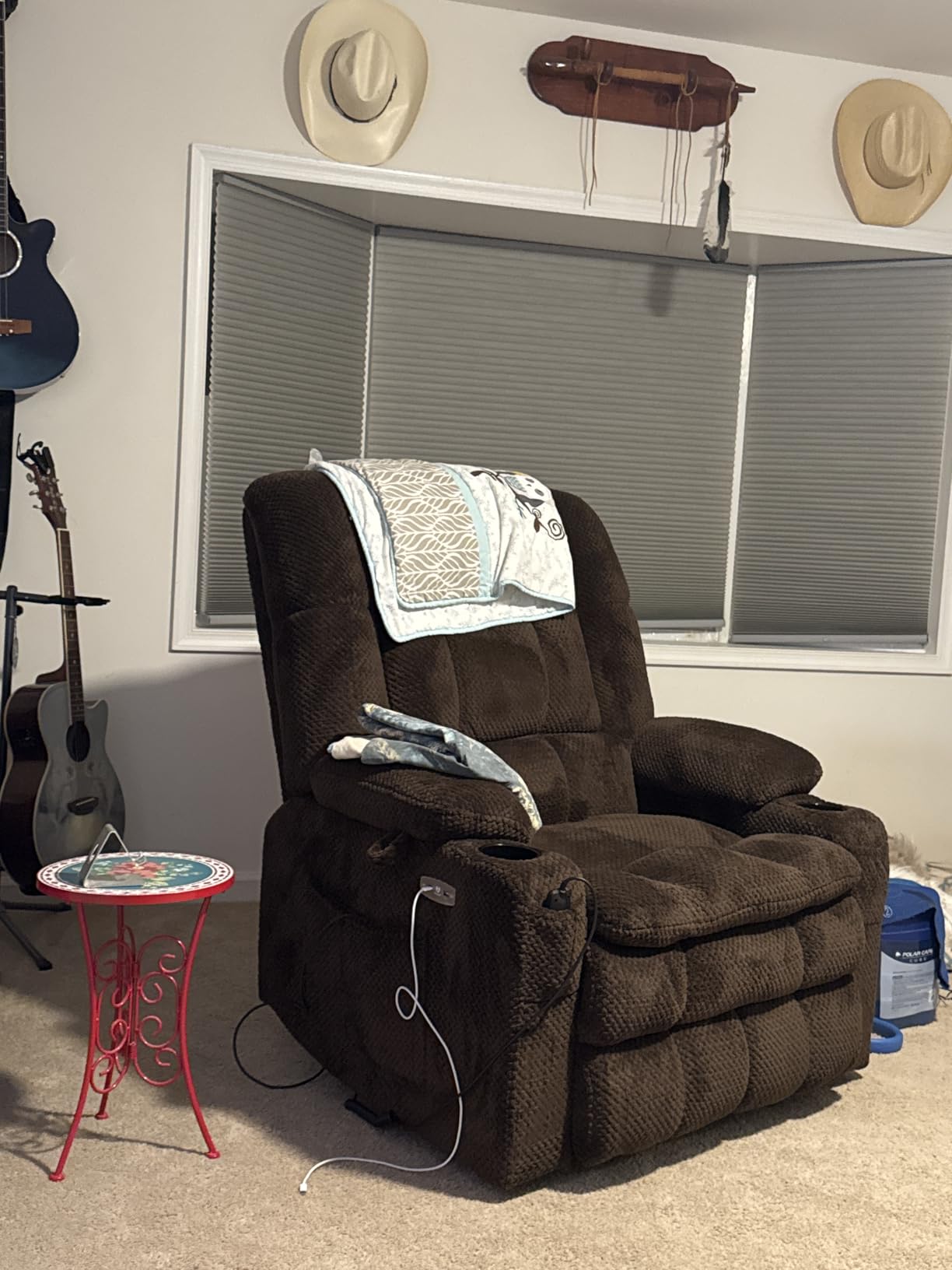 MCombo Dual Motor Power Lift Recliner Chair for Elderly, Massage Heat 7890 | Zero Gravity Lift Chair, Infinite Position, Lay Flat, USB Ports, Cup Holders, FSC, OEKO-TEX, Fabric (Medium, Mocha) customer photo 1
