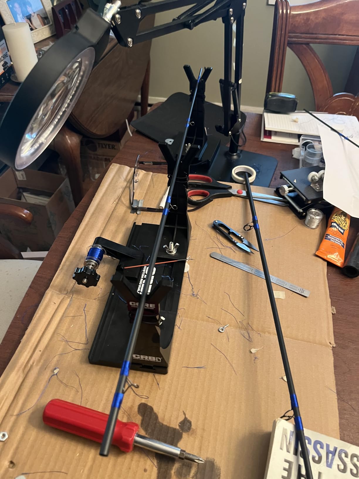 CRB Core Hand Wrapper - Rod Building System with Adjustable Rod Stands, Thread Carriage & Integrated Tensioner - Compact, Stable Platform for Custom Rod Building & Repairs customer photo 1