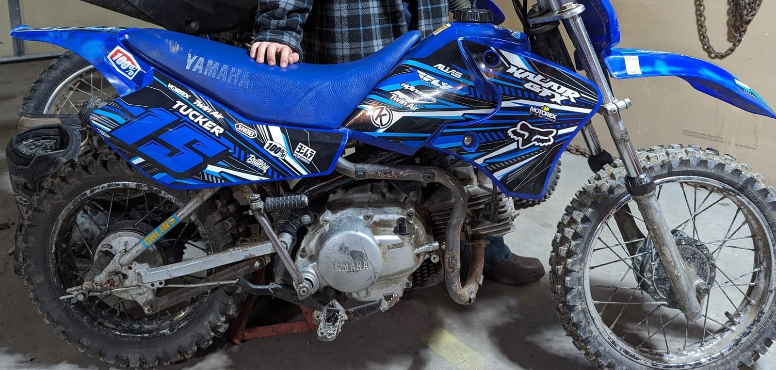 Graphics Kit for Yamaha TTR90 (2000-2008) Prime Series Blue 9 Mil - Easy Go - Dirt Pit Bike Motorcycle Stickers, Dirtbike Racing Automotive Decal Motocross Accessories no-Plastics customer photo 2