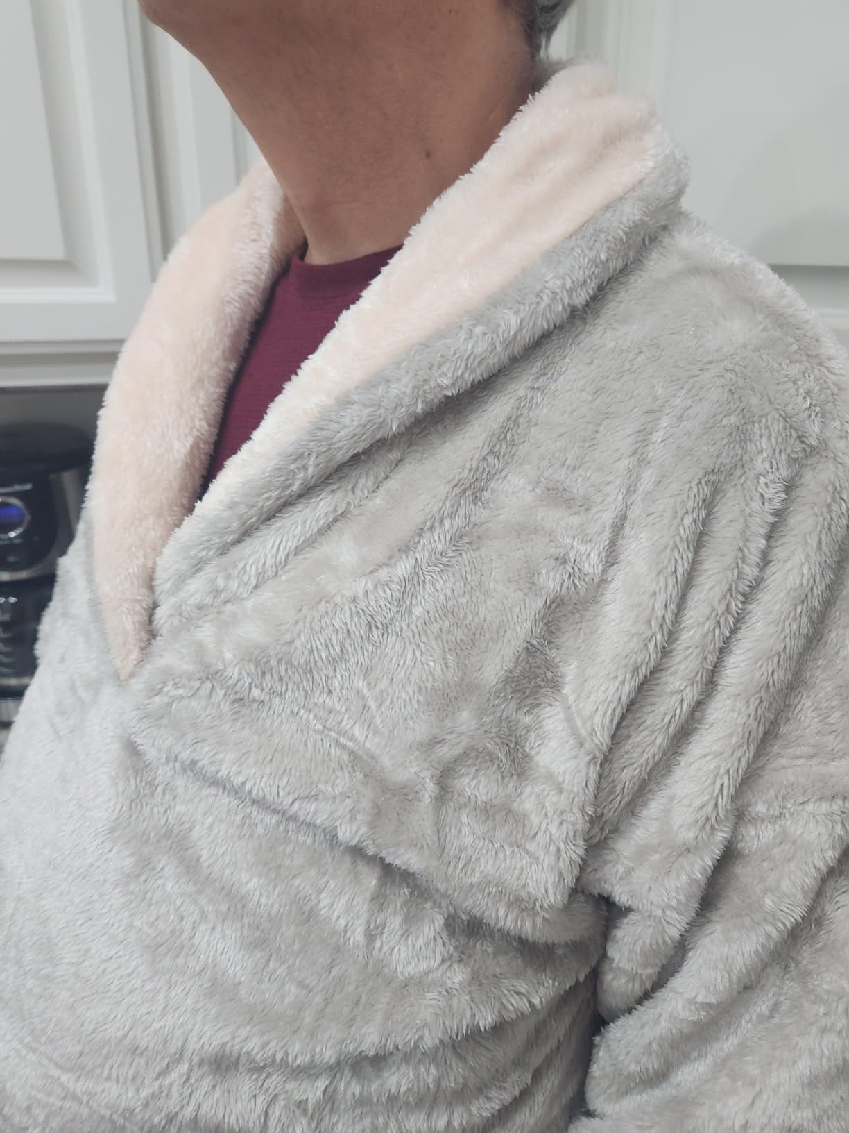 Mens Fluffy Coral Fleece Pajamas Set Pullover Pants Loose Plush Warm Loungewear Sleepwear customer photo 2