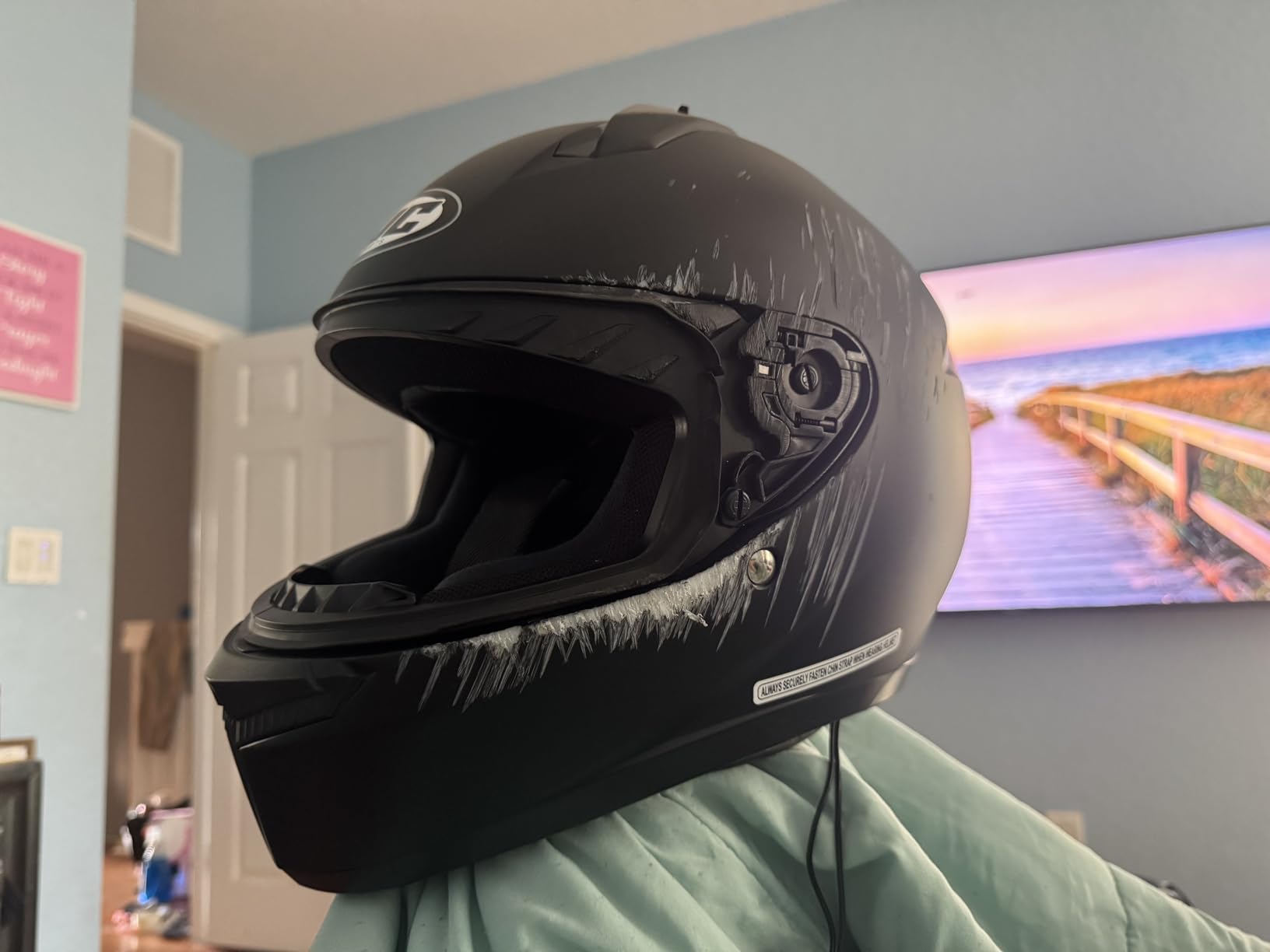 HJC C10 Solid Full Face Motorcycle Helmet (Semi Flat Black, Large) customer photo 1