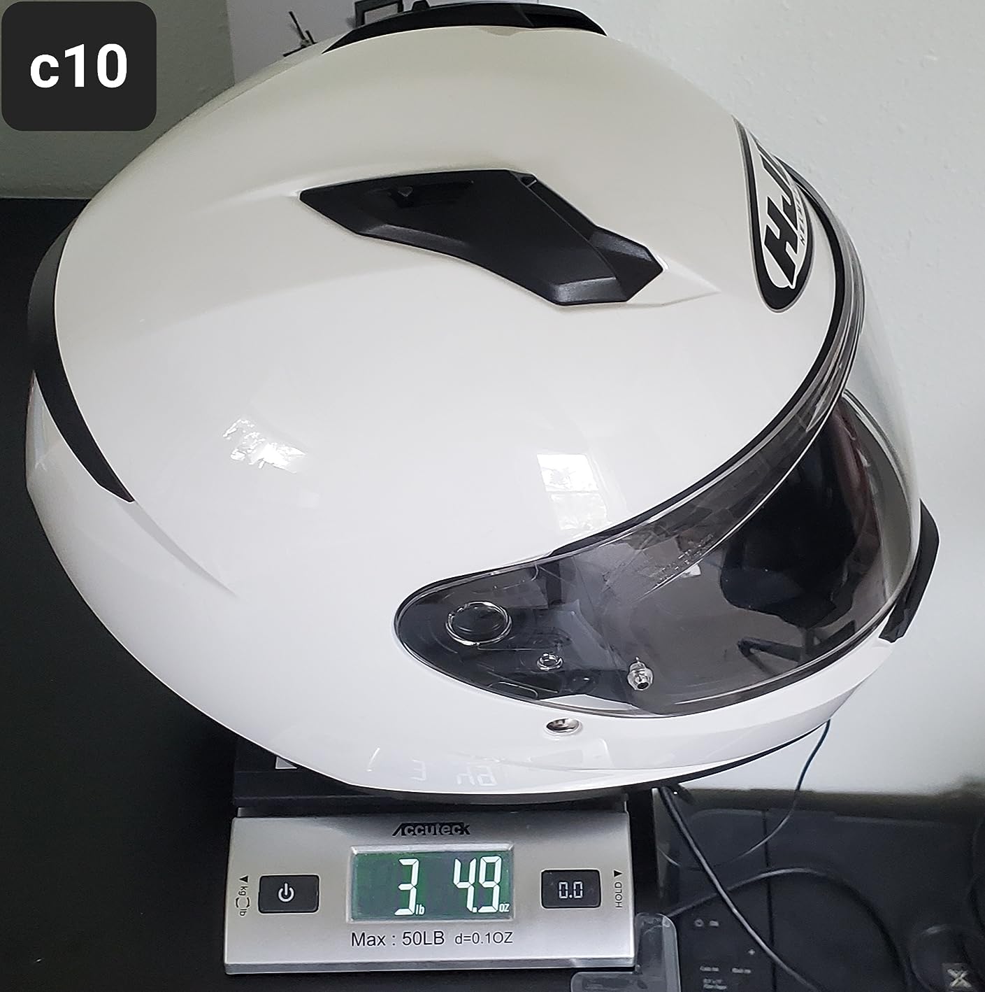 HJC C10 Solid Full Face Motorcycle Helmet (Semi Flat Black, Large) customer photo 2