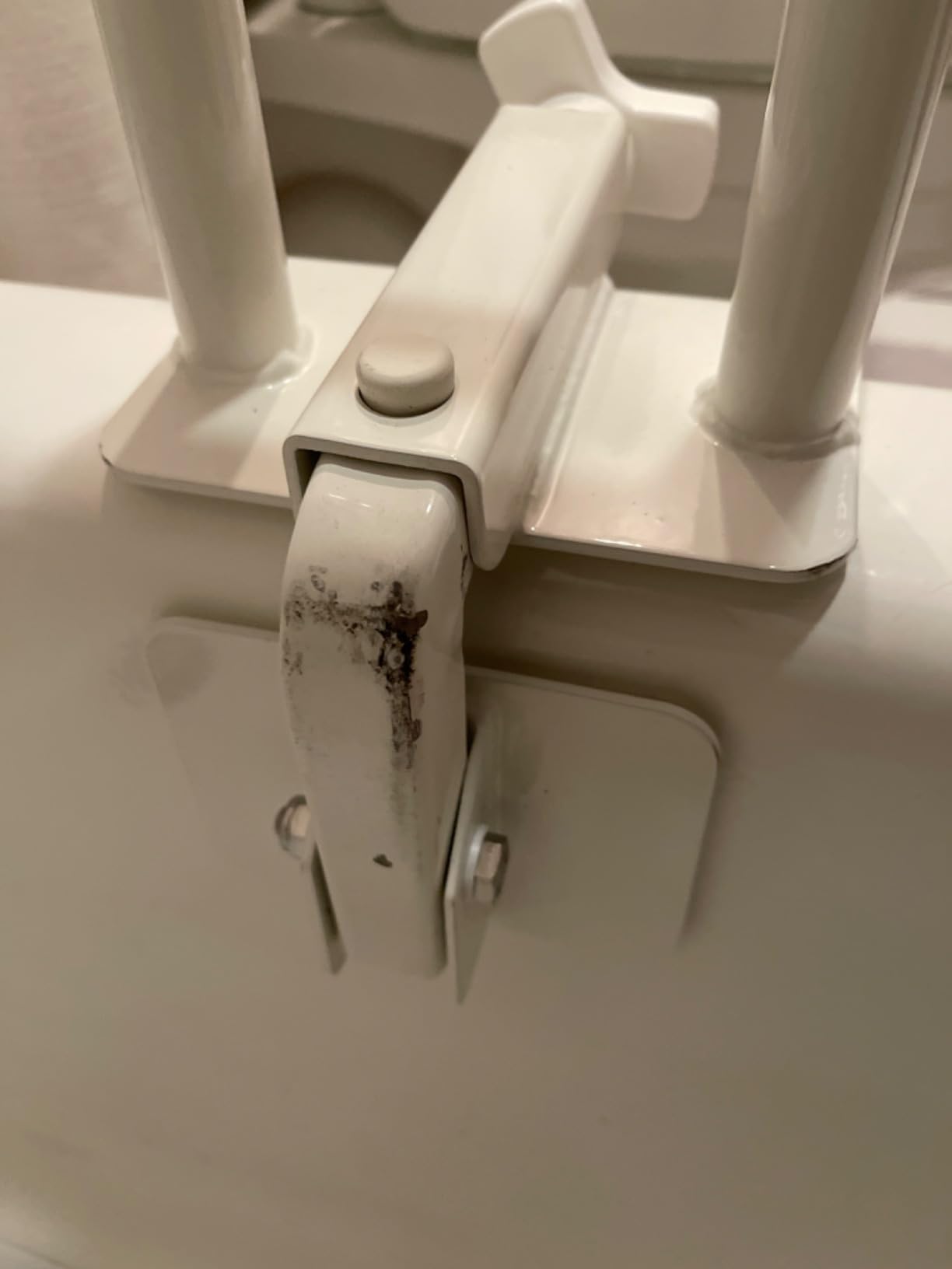 Bathtub Safety Rail, Adjustable Grab Bar for Side of Tub, Gray | Soft Padded Handle for Seniors, Steel Clamp Fits Flat Rimmed Baths, Helps you Get in and Out Safely, For Disabled Adults customer photo 2