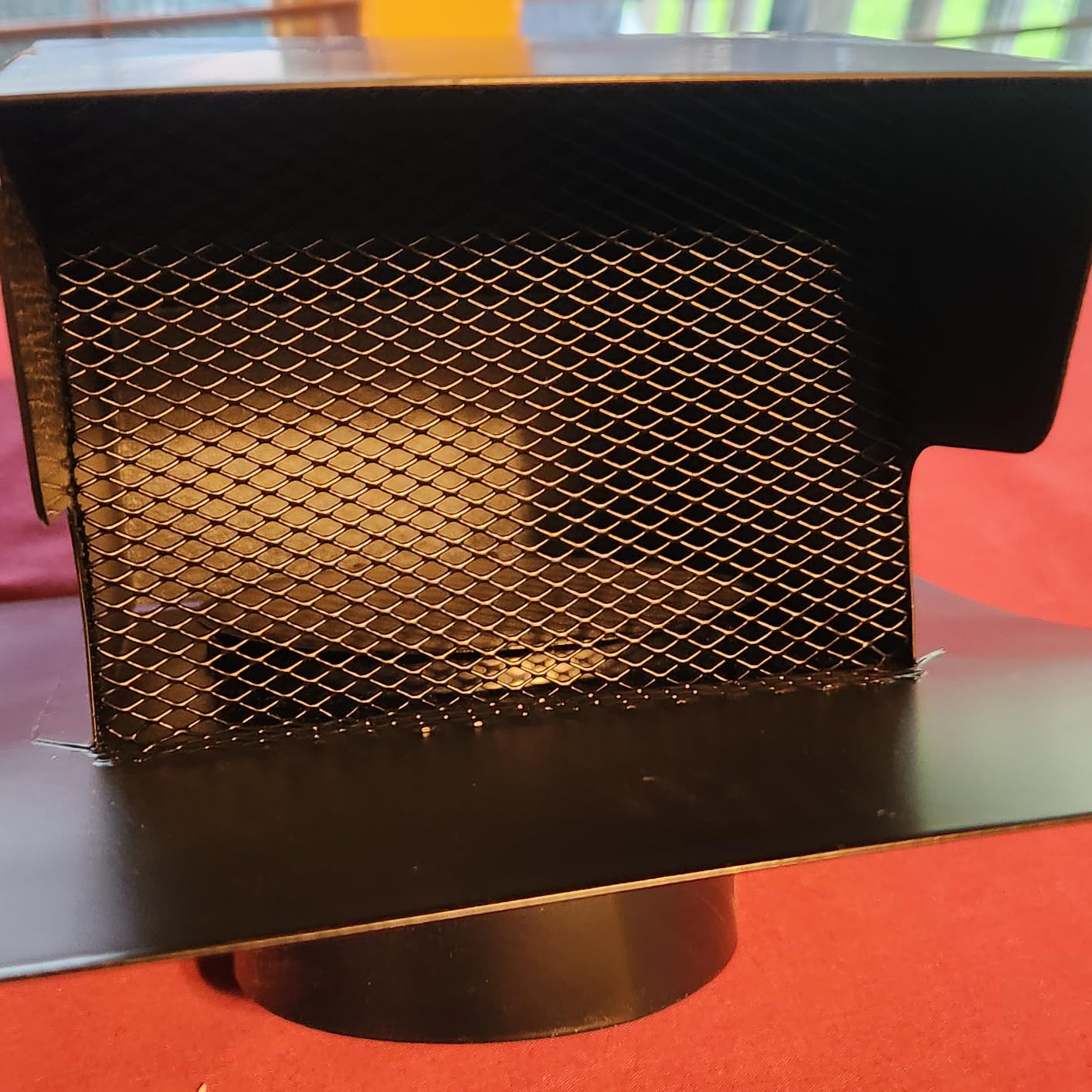 Roof Vent Cap - Hon&Guan Roof Vents 4 Inch Galvanized Steel Bathroom 4 Roof Exhaust Vent for Ventilation System-with Damper, Black customer photo 1