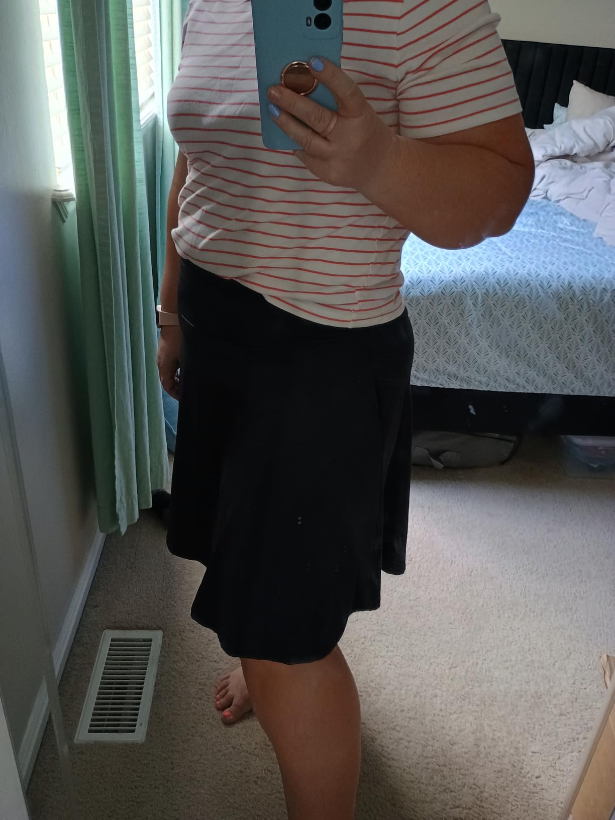 20'' Knee Length Skorts for Women with Pockets Skirt with Shorts Underneath customer photo 2