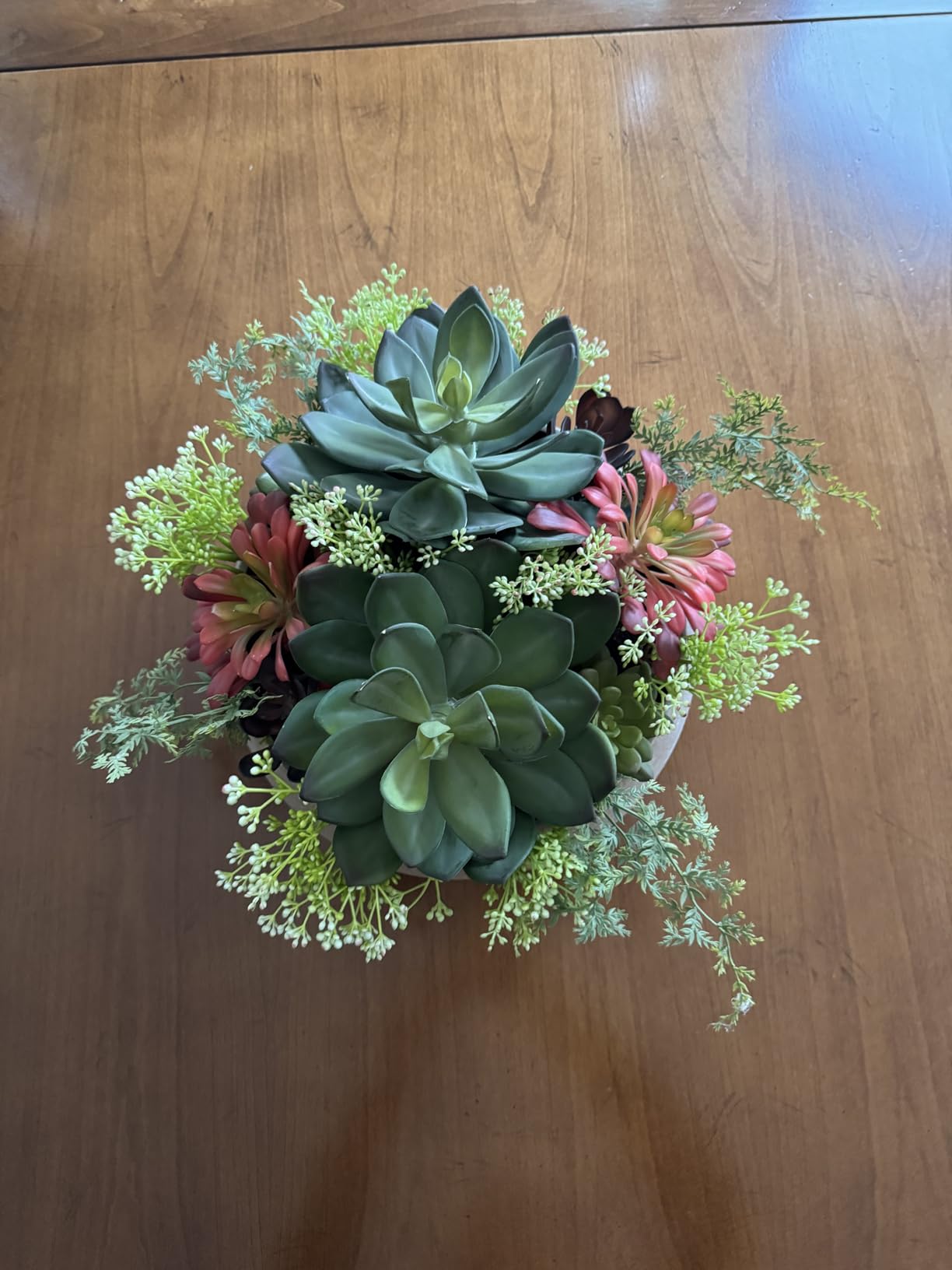 CG Hunter Faux Succulent Arrangement, Premium Artificial Indoor Plant Enhances Interior Design, Display on Any Surface in Your Home Adding an Inviting Touch of Nature, Grey Planter Pot Included customer photo 2