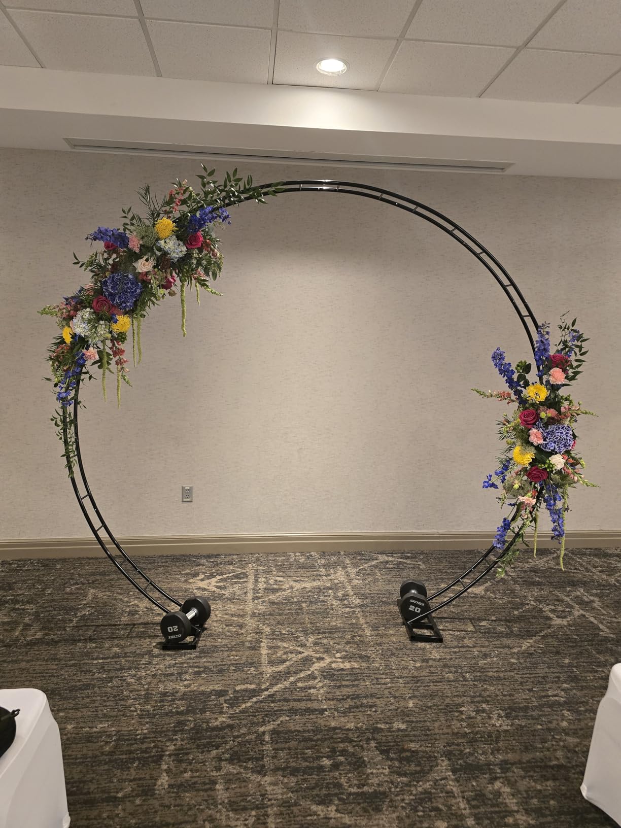 Queension Extra Large Wedding Arch for Ceremony 8.5Ft Wide 7.4Ft High,Black customer photo 1