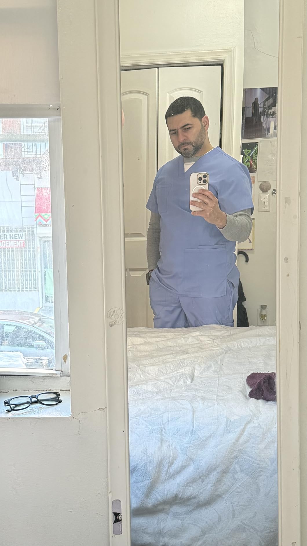Cherokee Scrub Set for Men V-Neck Scrub Top & Cargo Pant | 9 Functional Cargo Pockets customer photo 1