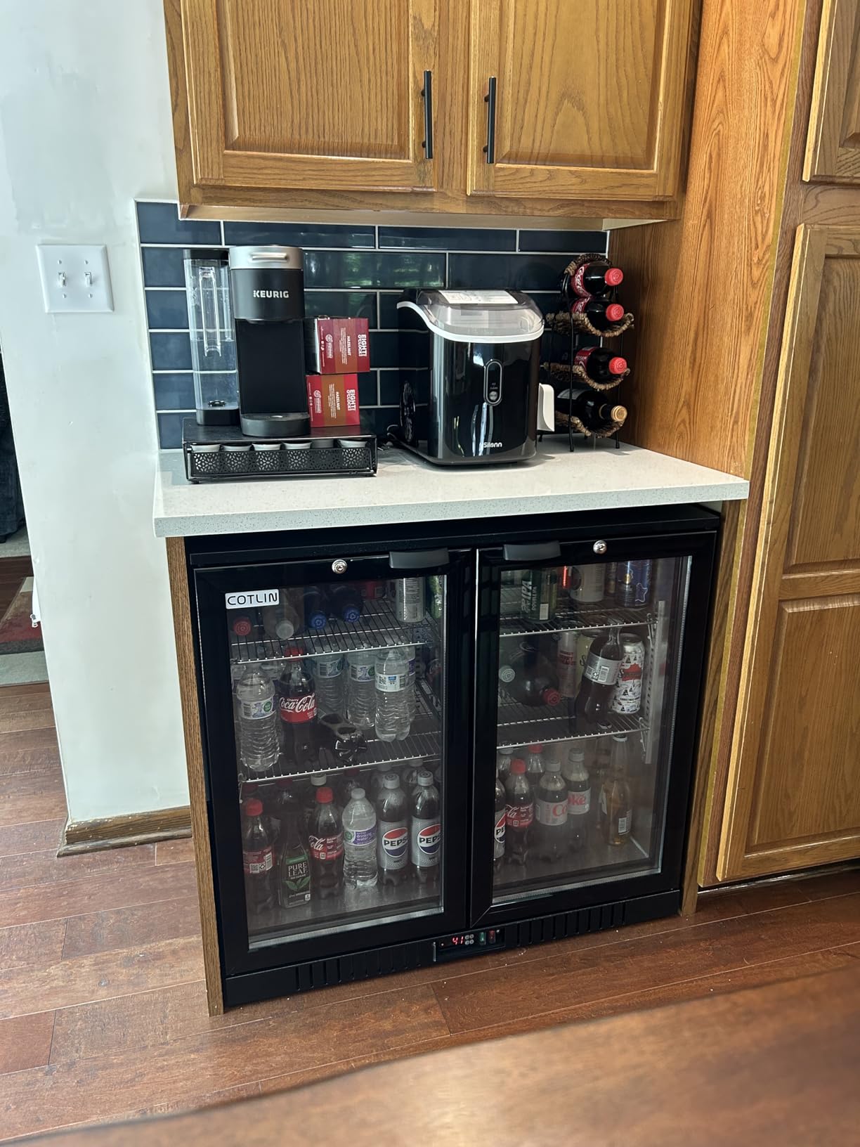 COTLIN 36 Inch Back Bar Cooler, Under Counter Beverage Refrigerator with LOW-E Glass, Free Standing Beverage Fridge, Adjustable Shelves, Drink Fridge for Beer, Wine, Soda, ETL and NSF Approved customer photo 2