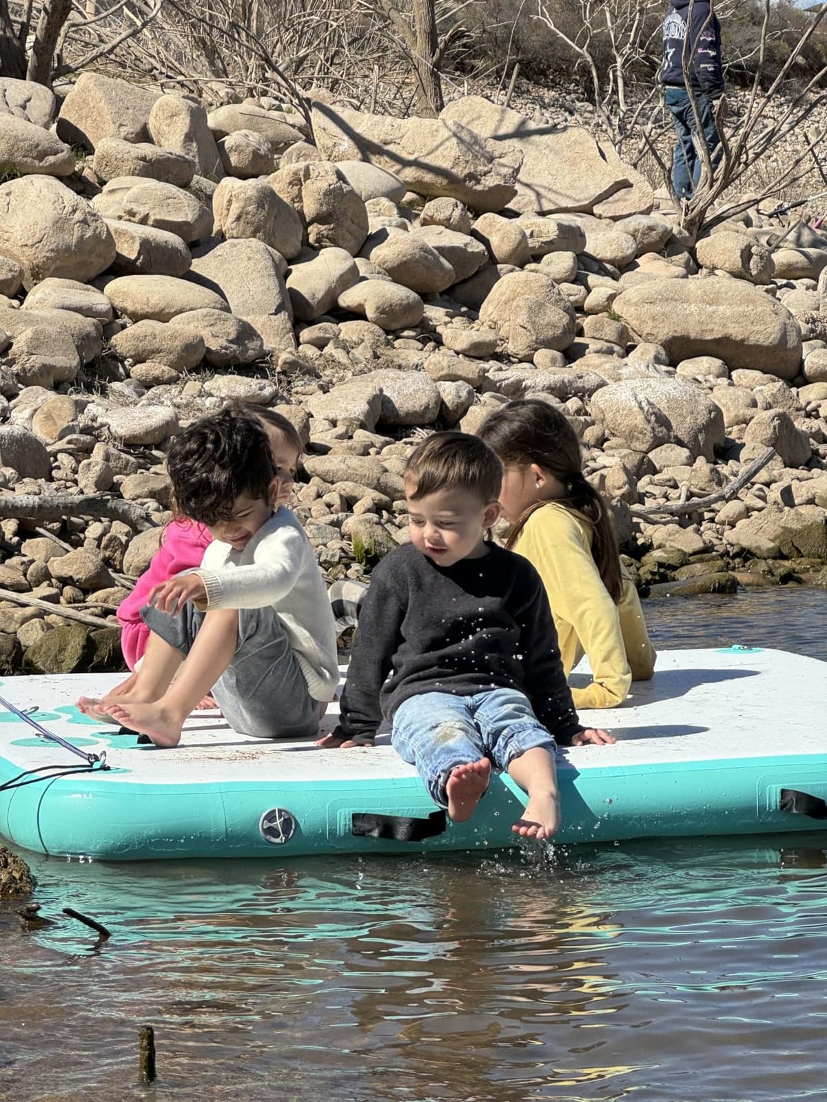 5ft/6ft/8ft/10ft Floating Dock Water Platform, Multi-People Inflatable Floating Mat customer photo 1