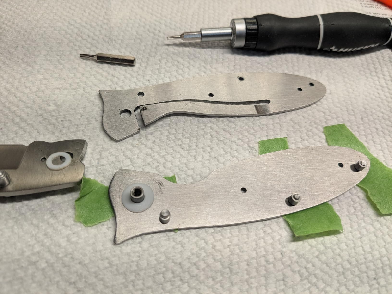 EZSMITH Framelock Knife Making Kit - Model FL006 - DIY Folding Knife Parts Kit - (w/Cocobolo Dymondwood Handles) - (Gift Boxed) - USA Design - (by KnifeKits) customer photo 1
