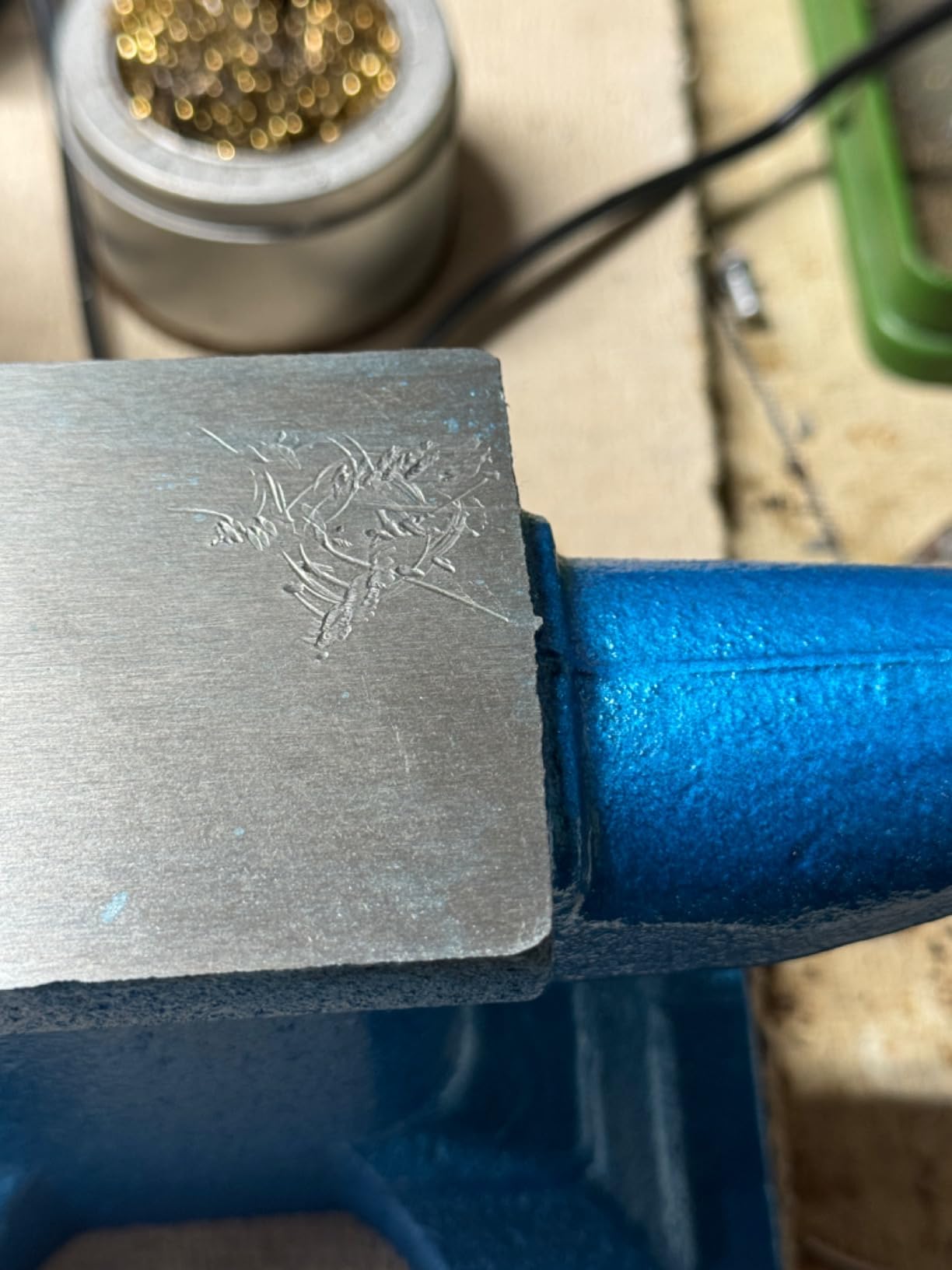 HimaPro Single Horn Anvil for Blacksmith Blue - Cast Iron Anvil - A Wonderful Tool for Blacksmithing and Metal Stamping (55 LBS) customer photo 2