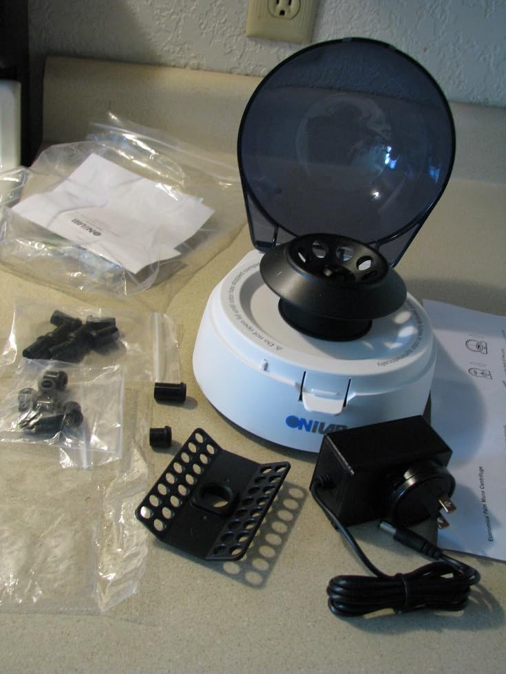 ONiLAB's Scientific Mini Centrifuge 7000RPM, 2680 x g RCF, Lab Benchtop Centrifuge with 2 Rotors for 8 x 0.2/0.5/1.5/2.0ml and 0.2mL×32 PCR Strips, Low Noise≤45dB, 100-240V (ONLY for MICROTUBES) customer photo 2