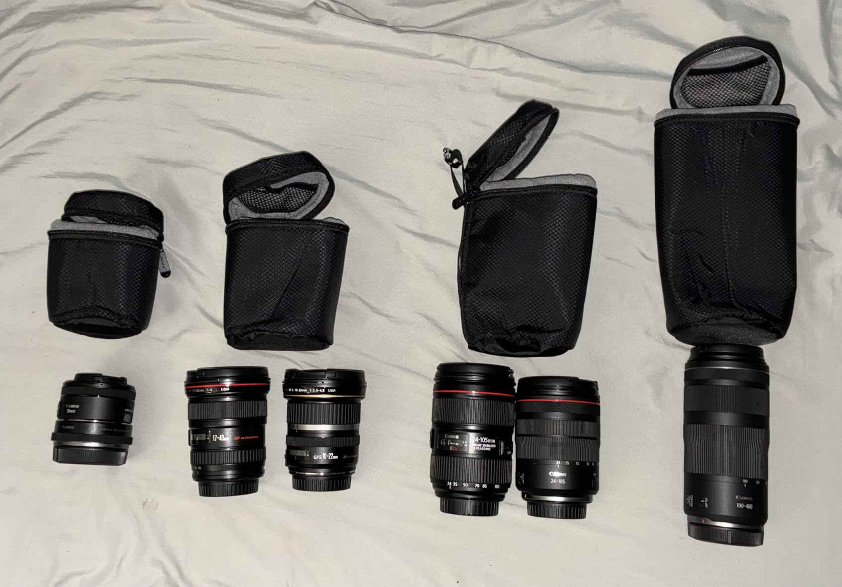 ARVOK Camera Lens Case, Water Resistant Protective Pouch for DSLR Camera, 4 Size Thick Bag for Nikon, Tamron, Sigma, Pentax, Sony, Fuji, Panasonic (4 Pack) customer photo 1