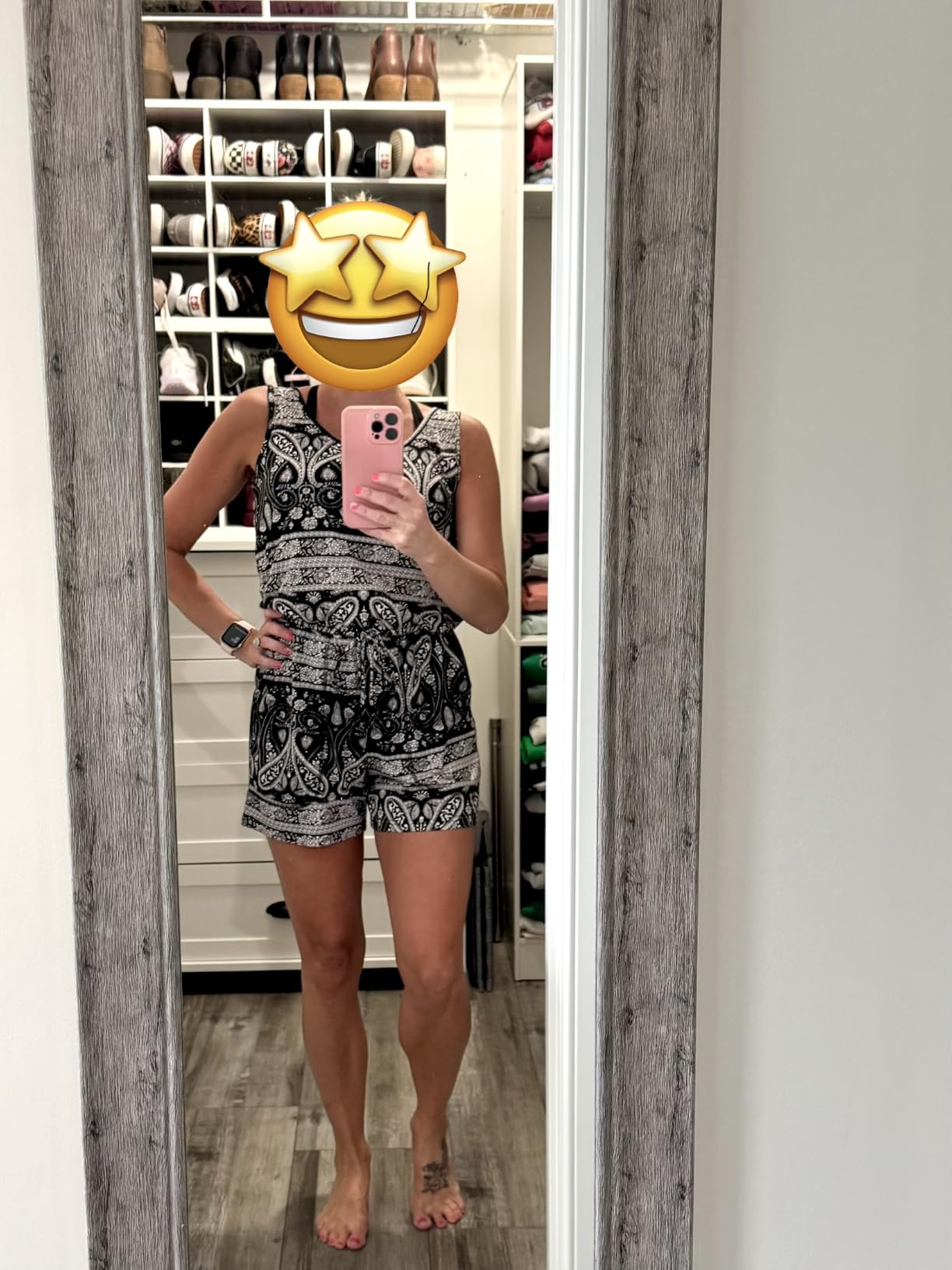 DouBCQ Womens Summer Casual Sleeveless Loose Jumpsuits Romper with Pockets | Shorts Jumpers One Piece Rompers Elastic Waist Beach Outfits customer photo 2