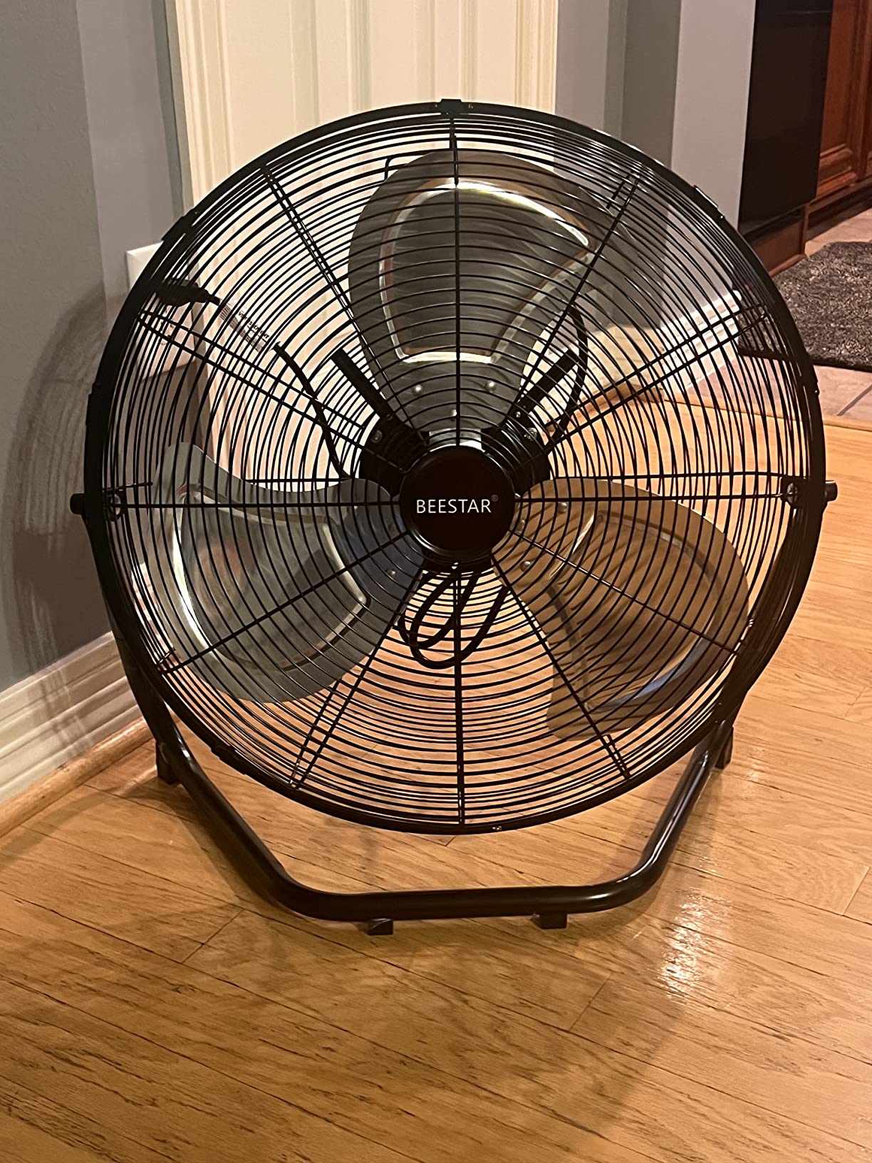 BEESTAR 20 Inch Heavy Duty High Velocity Metal Floor Fan | 3 speed control & adjustable tilting head, powerful cooling ventilation fan suitable for shop, garage, commercial customer photo 1