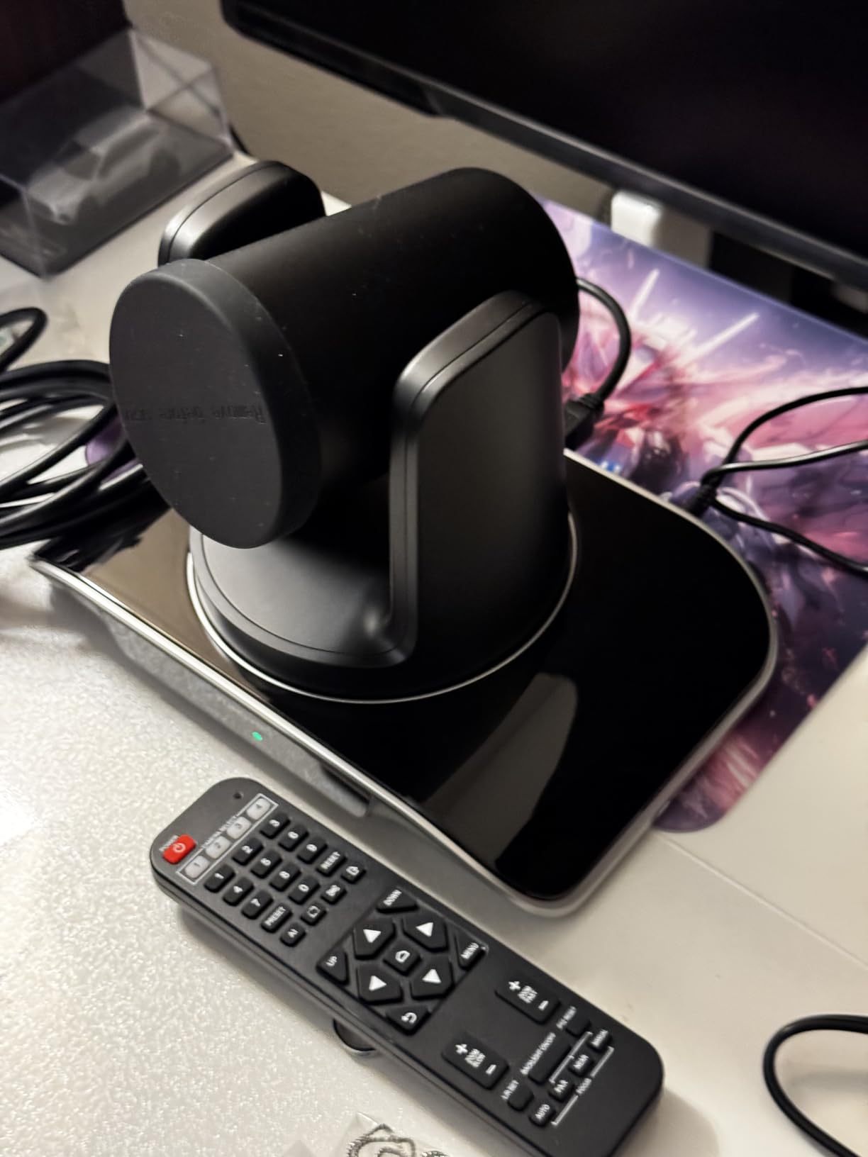 TONGVEO 4K Conference Room Camera System with Gesture Control, AI Auto-Tracking PTZ Camera 5X Digital Zoom with Speakerphone Set 120° Wide-Angle USB3.0 for Remote Meetings Zoom Teams OBS and More customer photo 2