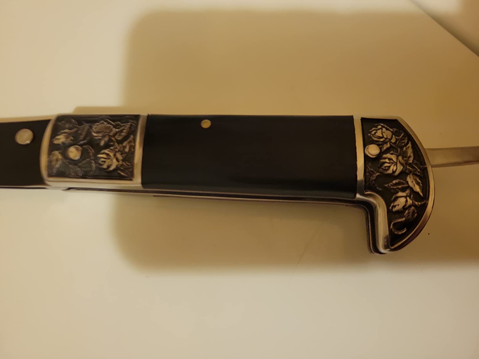 VALHALLA Folding Sickle, Folding Scythe Wooden Handle | Black Sharp Hand Sickle Knife with 2 Sections, Portable Safety Sickle Knife with Sheath customer photo 2