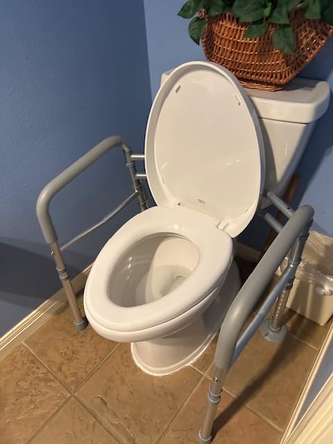 Medical King Toilet Safety Rail - Adjustable Detachable Toilet Safety Frame with Handles Heavy-Duty, Stand Alone, Fits Most Toilets customer photo 2