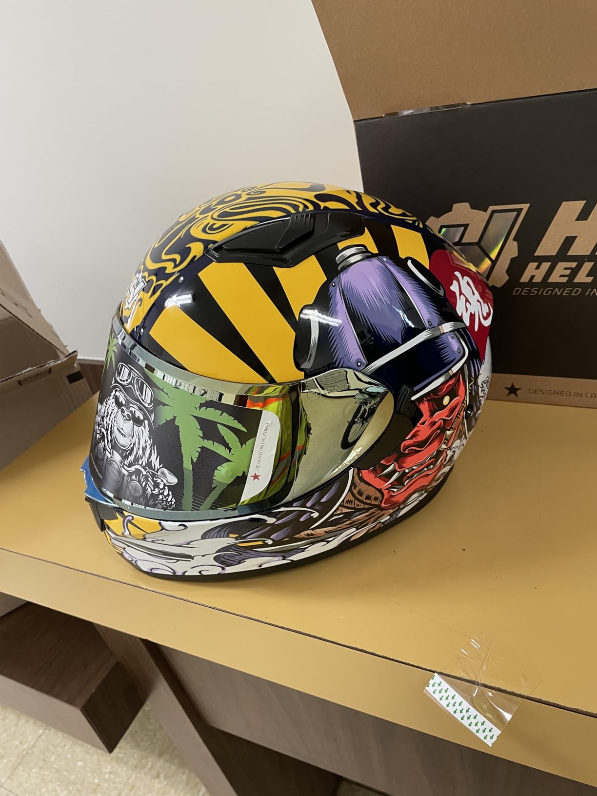 HAX Obsidian Full Face Dual Visor Adult Motorcycle Helmet for Motorbike Street Bike with Pinlock Ready DOT Approved Matte Black Gold L customer photo 2
