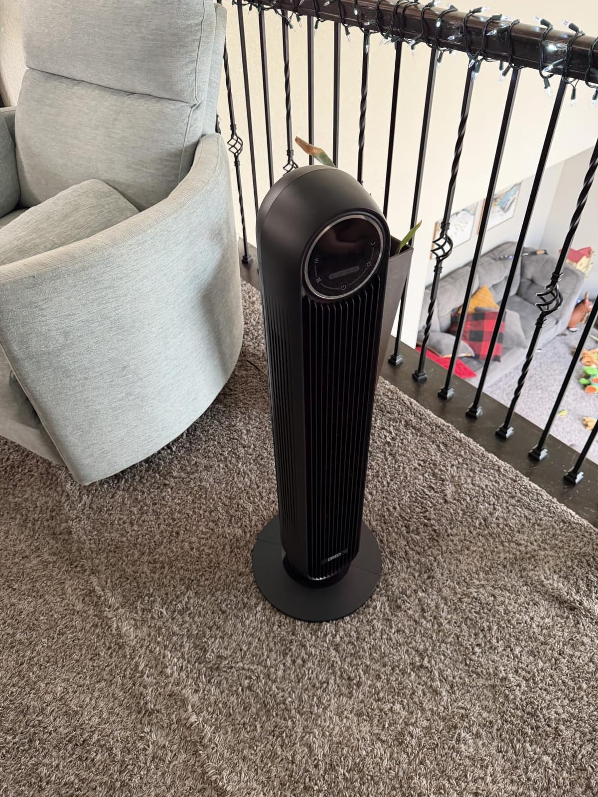 DREO Tower Fan for Bedroom, 28ft/s Velocity, Ultra Quiet Fan, 8 Speeds | 2026 Upgraded DC Motor, 90° Oscillating, 4 Modes Standing Fan, Bladeless Fan for Indoors, Floor Fans with Remote, White customer photo 1