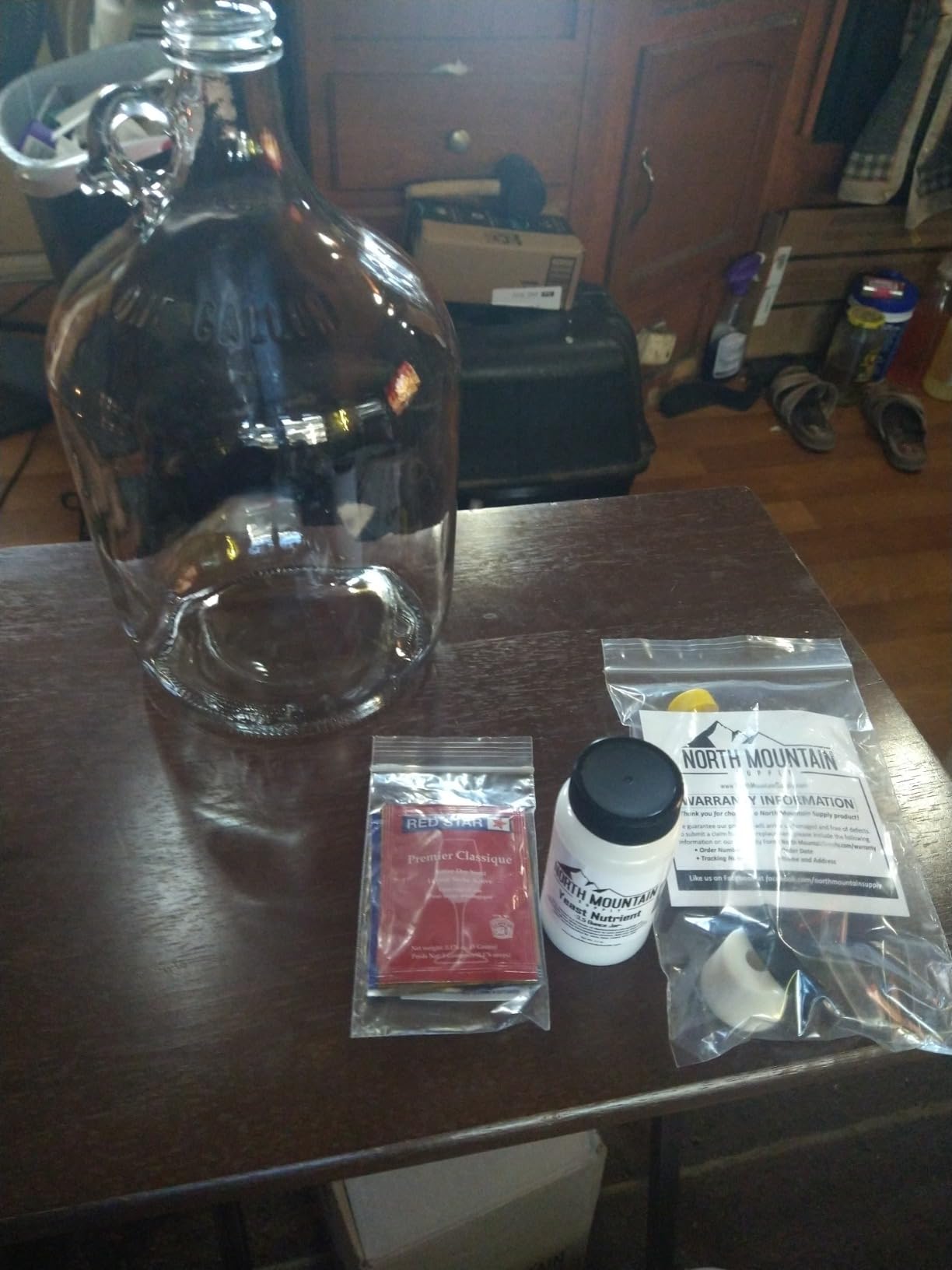North Mountain Supply Fermenting Jug Starter Kit, 1 Gallon - Home Brewing, Starter Kit, Wine, Beer Brewing For Beginners, Jug With Handle, Airlock, Yeast customer photo 2