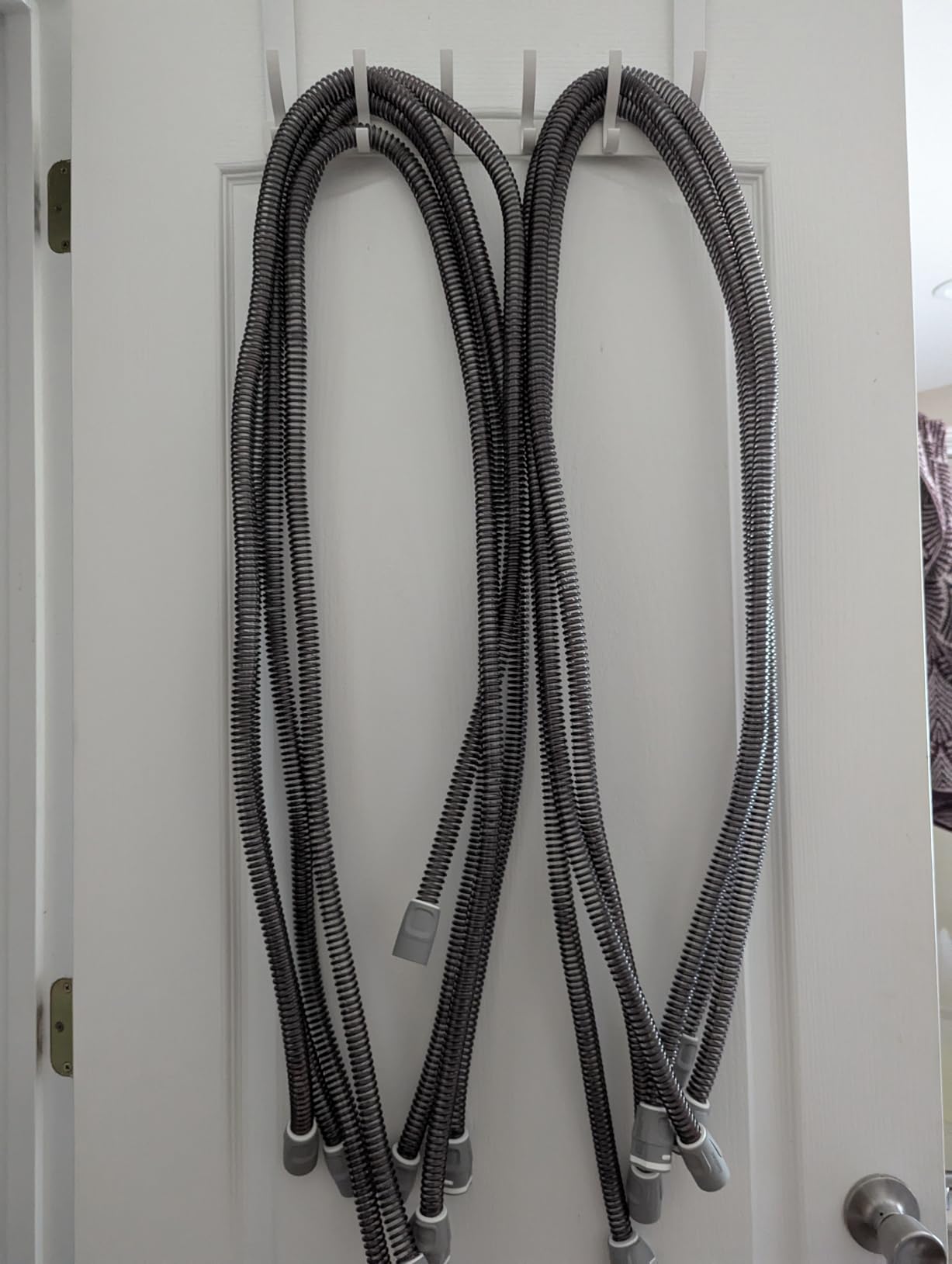 Peasulin Over The Door Hooks, 1 Pack White Door Hanger Rack | for 1-3/4