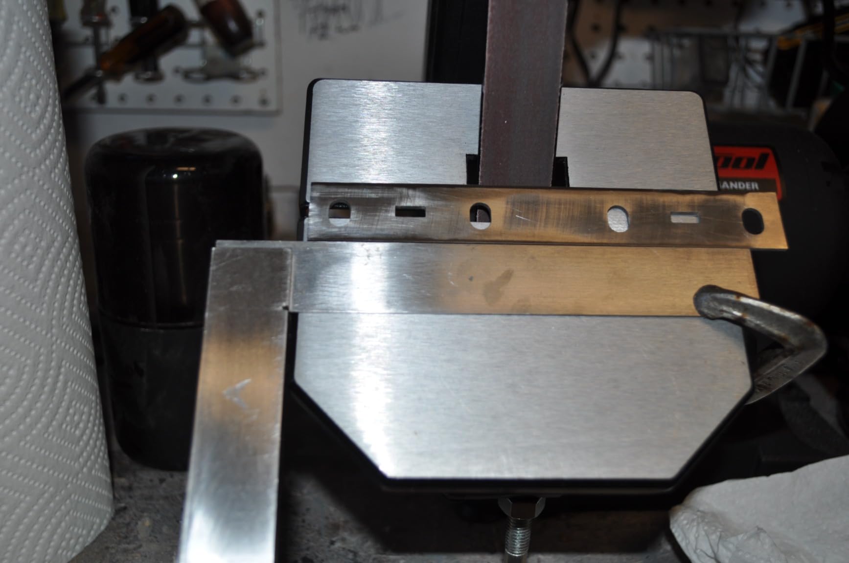 BUCKTOOL Low Speed Belt Grinder Combo for Metal, 1x30