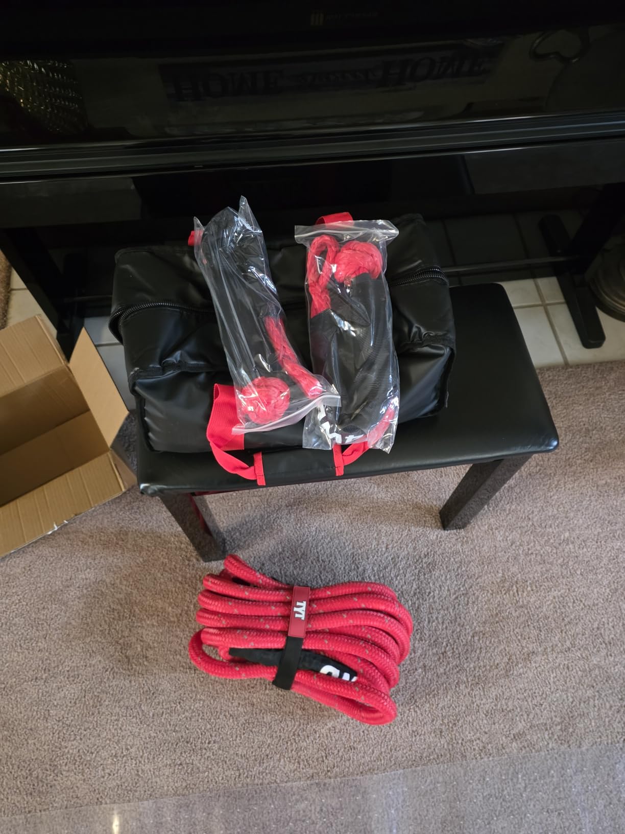 TYT Kinetic Recovery Rope,(1in x 30ft Red) 48,500lbs Snatch Strap, Heavy Duty Stretch Nylon Towing Ropes for Offroad Vehicle, Jeep, SUV, ATV, UTV, Tractor Elastic customer photo 2