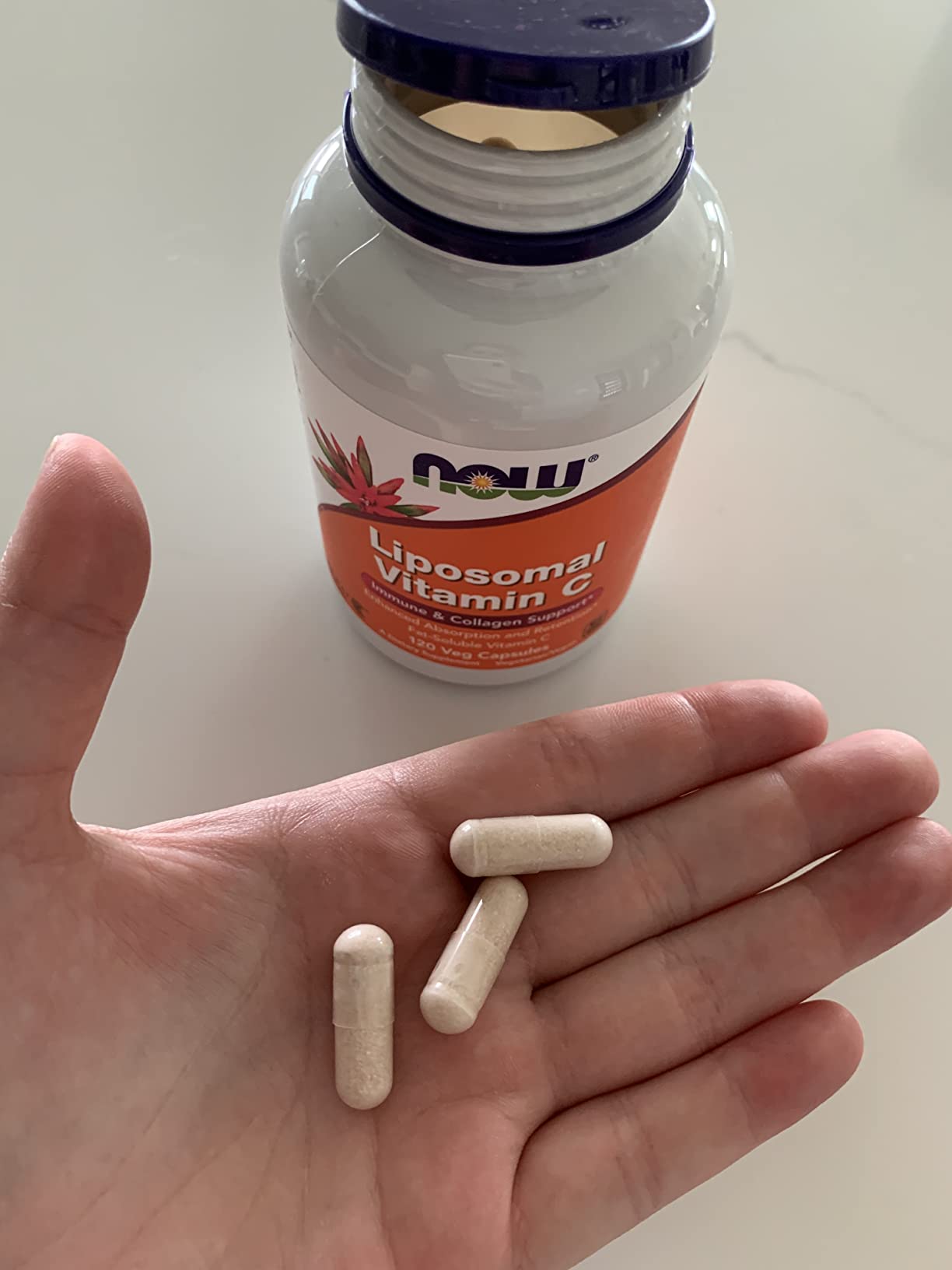 NOW Supplements, Liposomal Vitamin C, Immune & Collagen Support, 120 Veg Capsules customer photo 1