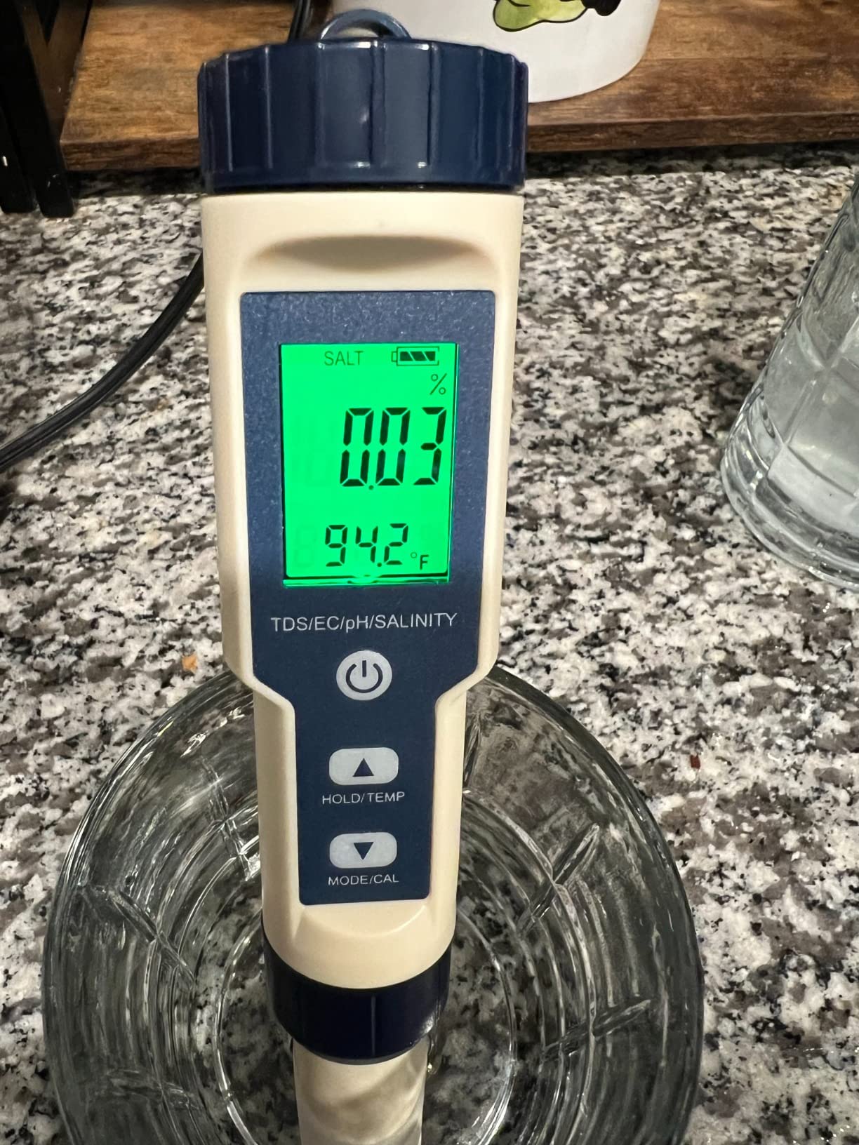 Pool Salt Tester & PH Meter, Hofun Digital Salinity Meter and PH Tester for Aquarium and Pool Saltwater Water, 5 in 1 Salinity PH Temp EC and TDS Meter, Aquarium Swimming Pool Hot Tub, High Accuracy customer photo 2