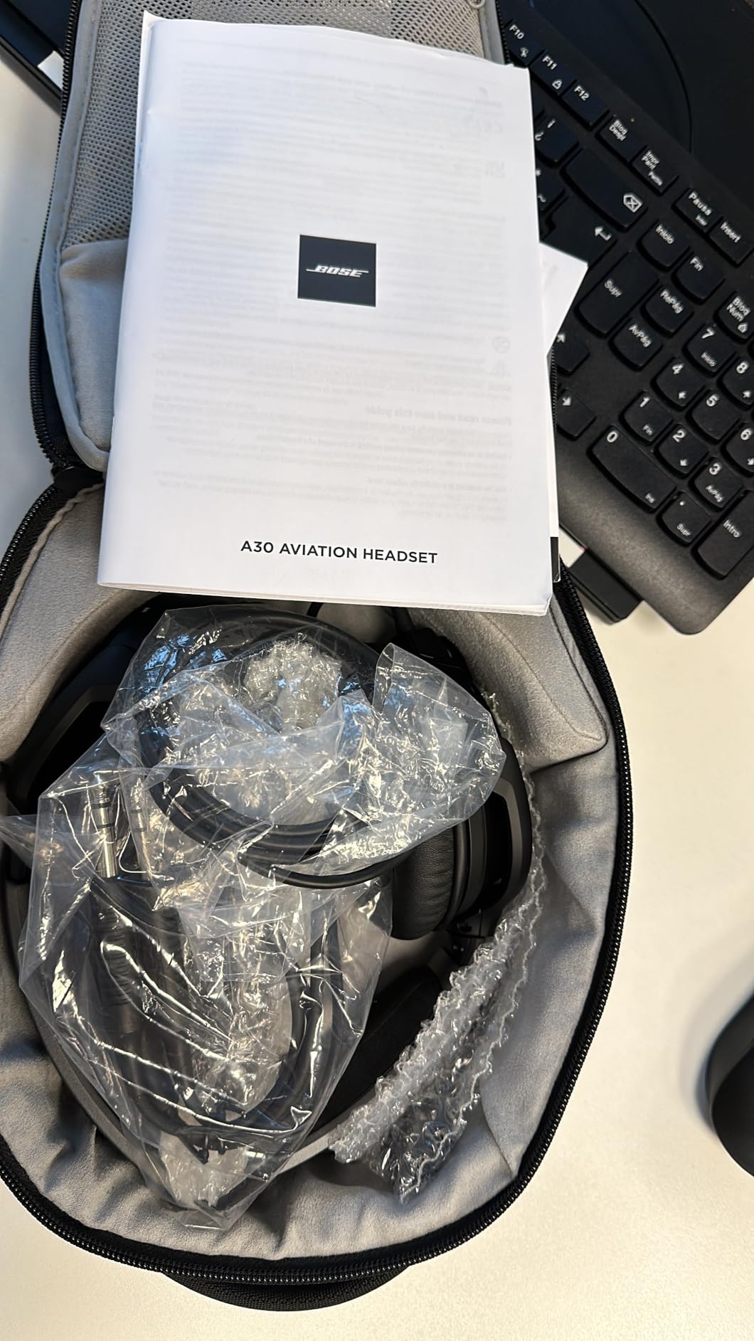 Bose A30 Bluetooth Aviation Headset - Lightweight Comfortable Design, Adjustable ANR and Noise Cancelling Microphone, [Dual Plug] - Black customer photo 1