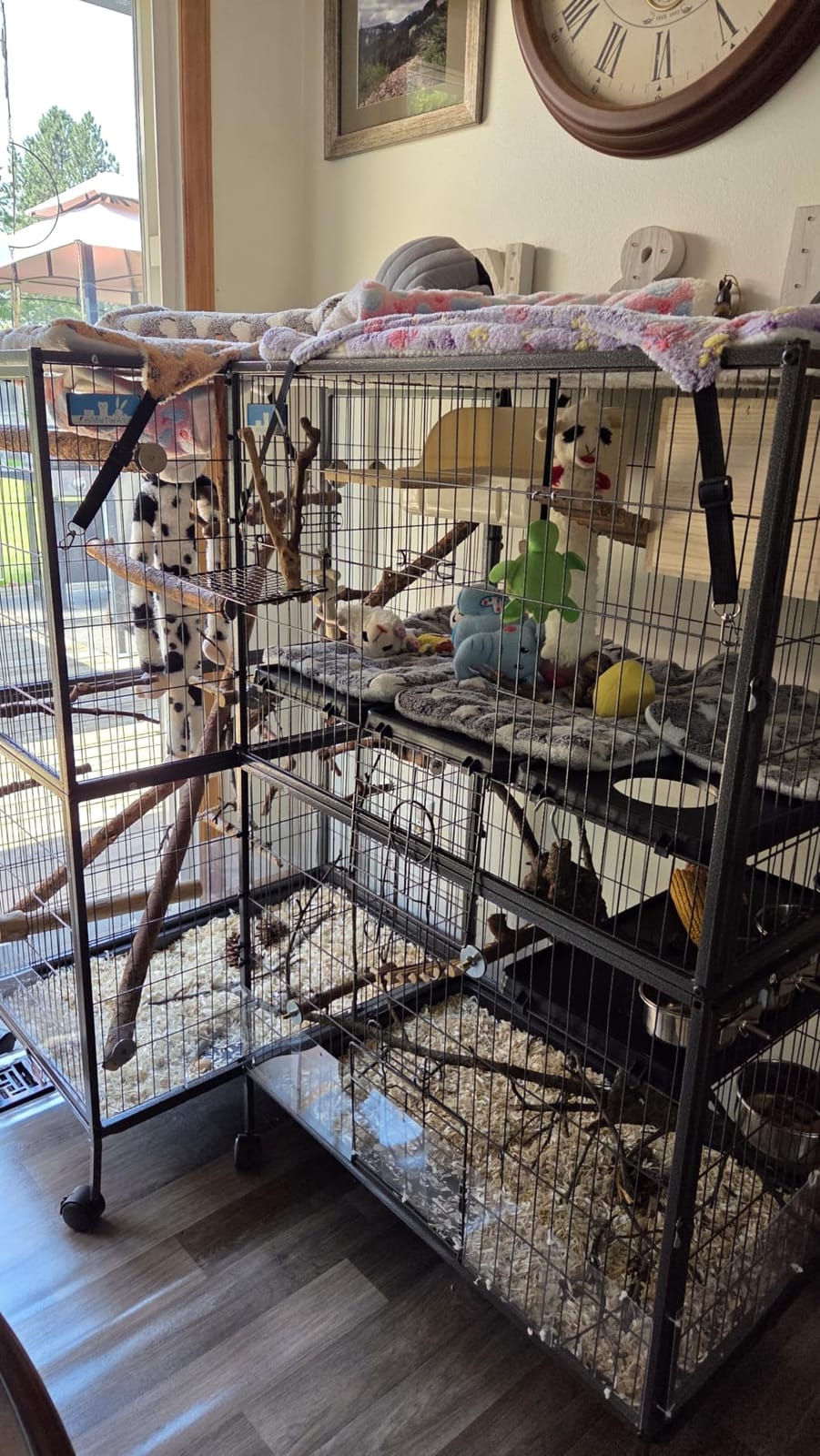 HABUTWAY 50''H Metal Small Animal Cages, Rolling Chinchilla Cage customer photo 2