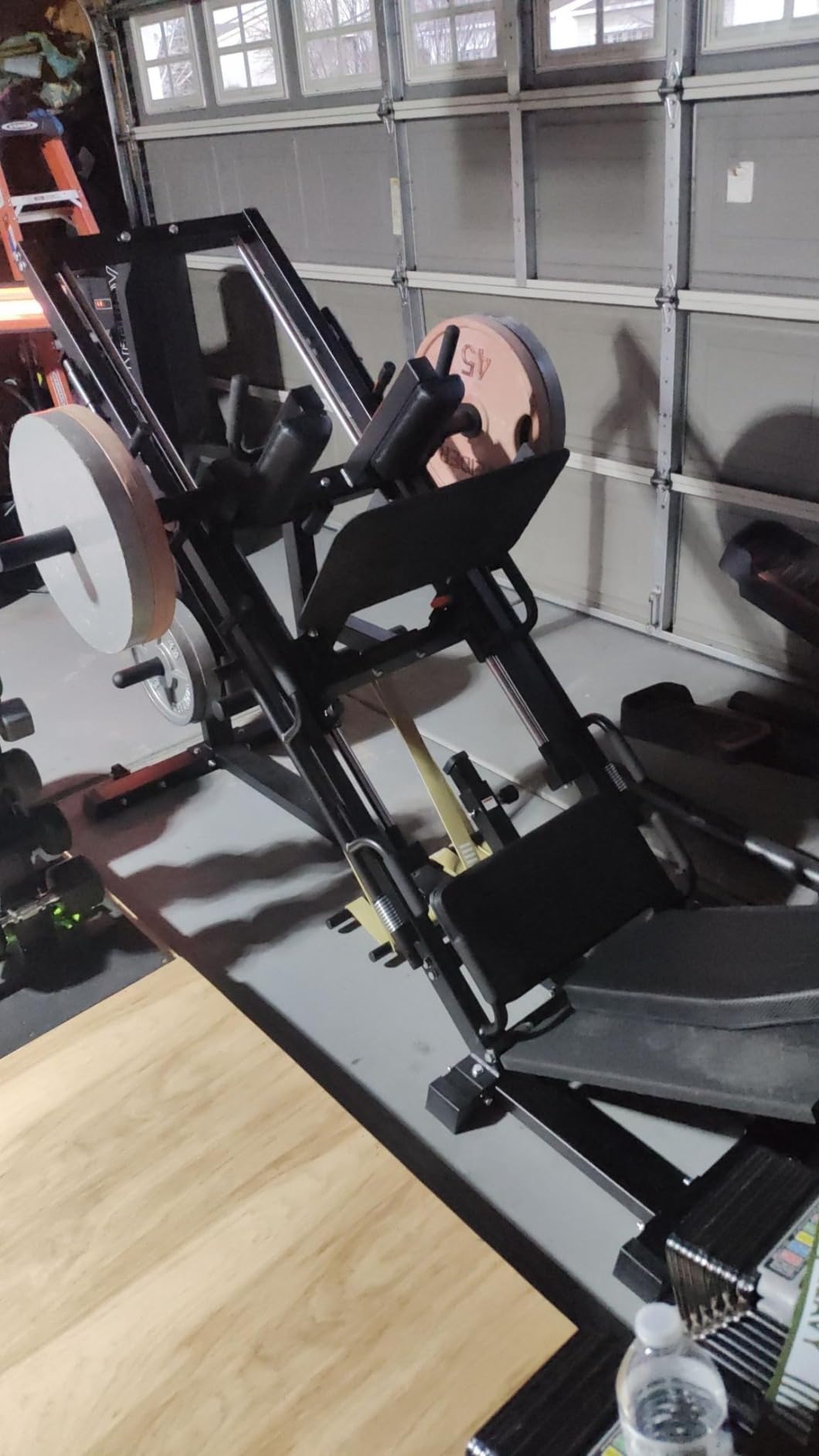 GMWD Leg Press Hack Squat Machine Combo, Leg Exercise Machine with Linear Bearing, 45-Degree Lower Body Special with Weight Storage for Quads, Hamstring, Glutes, Calves, Home Gym Leg Day Equipment customer photo 1