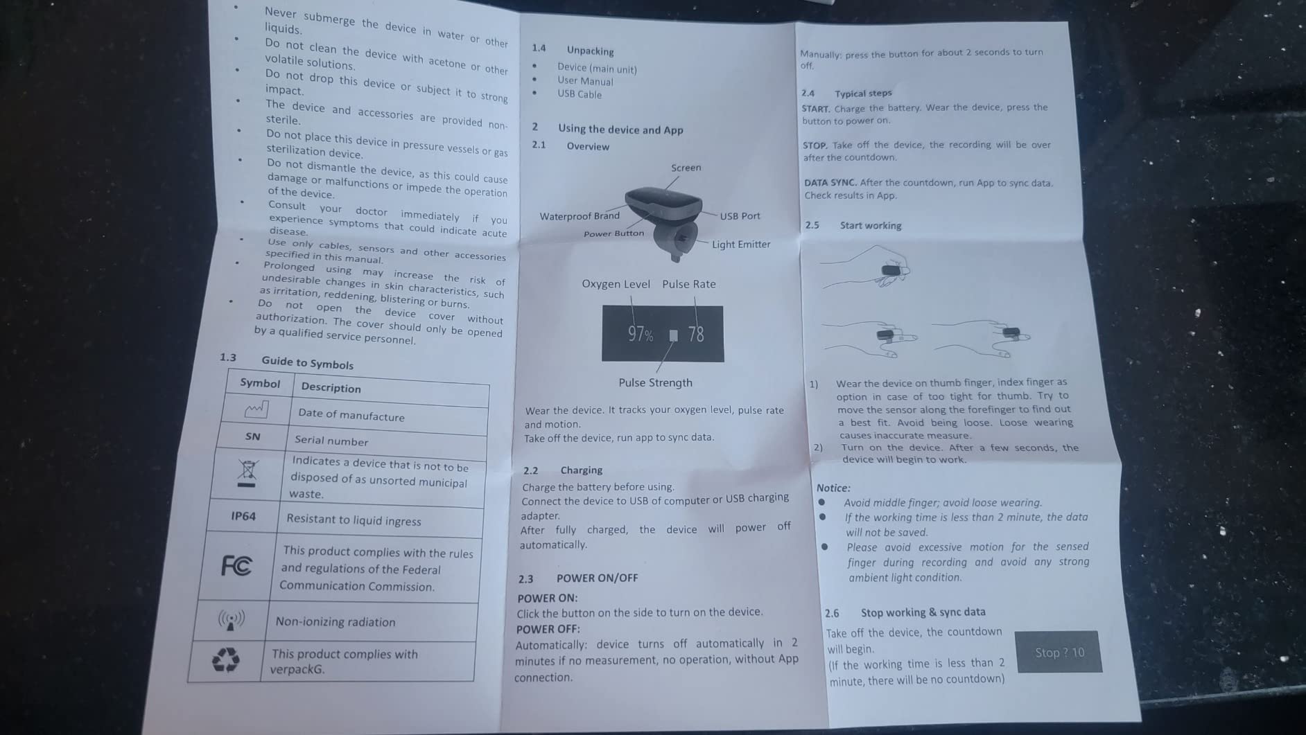 Vibeat Pulse Oximeter for 12 Hours Continuous Tracking, WearO2 Bluetooth Finger Oxygen Monitor, Notification of Low O2, Wearable Ring Blood Oxygen Meter, Free App & PDF Report customer photo 2