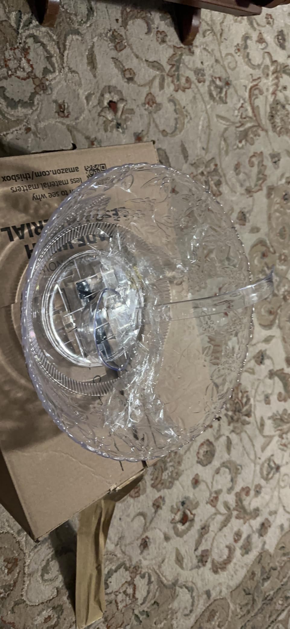S.G Premium Quality Plastic Punch Bowl with Ladle - 2 Gallon Punch Bowl with Ladle - Embroidered Design 8 Quart large Serving Bowl with 5 oz Plastic Serving Ladle/Spoon for Parties, Holidays, and more customer photo 1