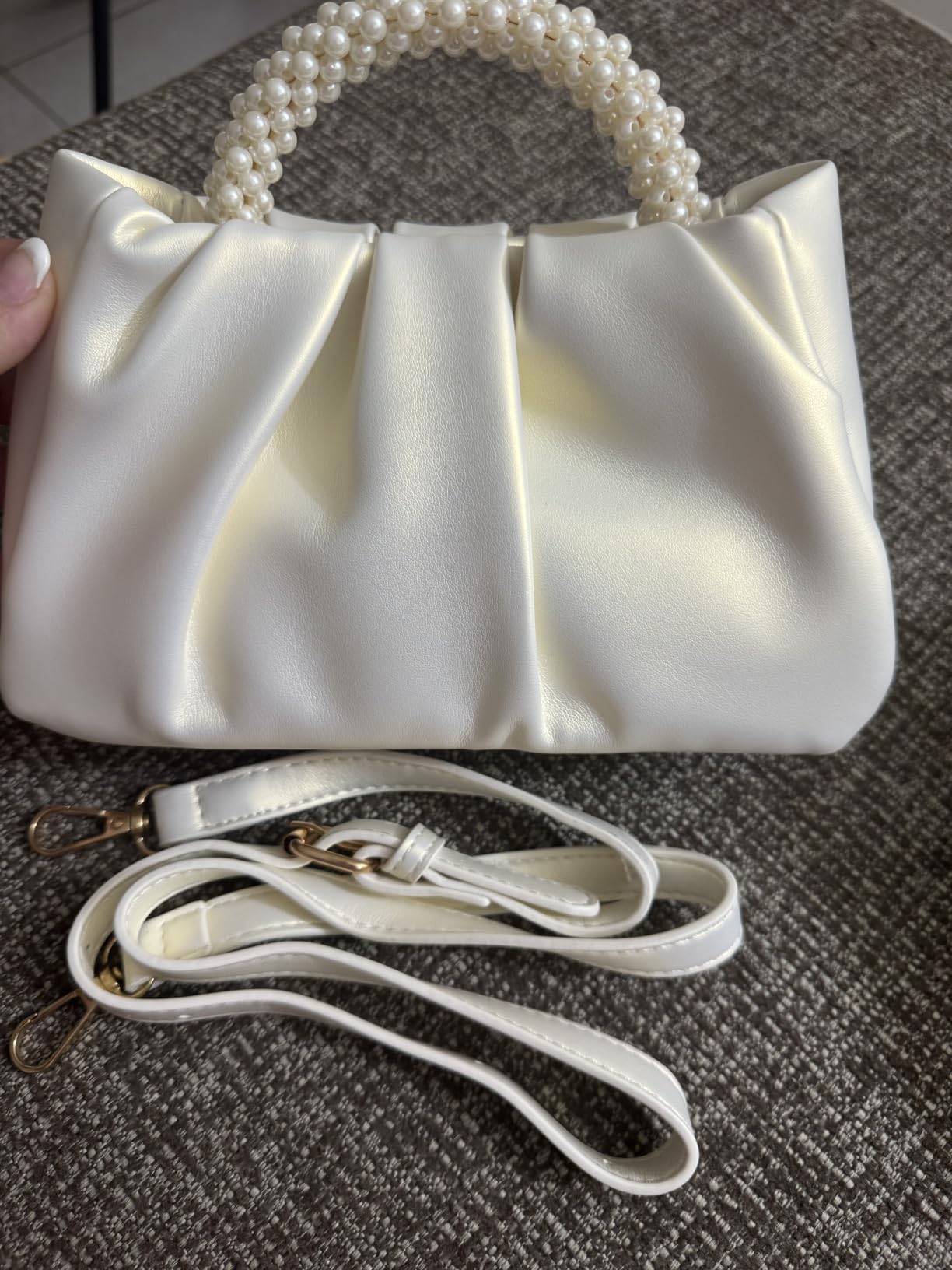 Evening Bags for Women Wedding Party Pearl Clutch Purse customer photo 1