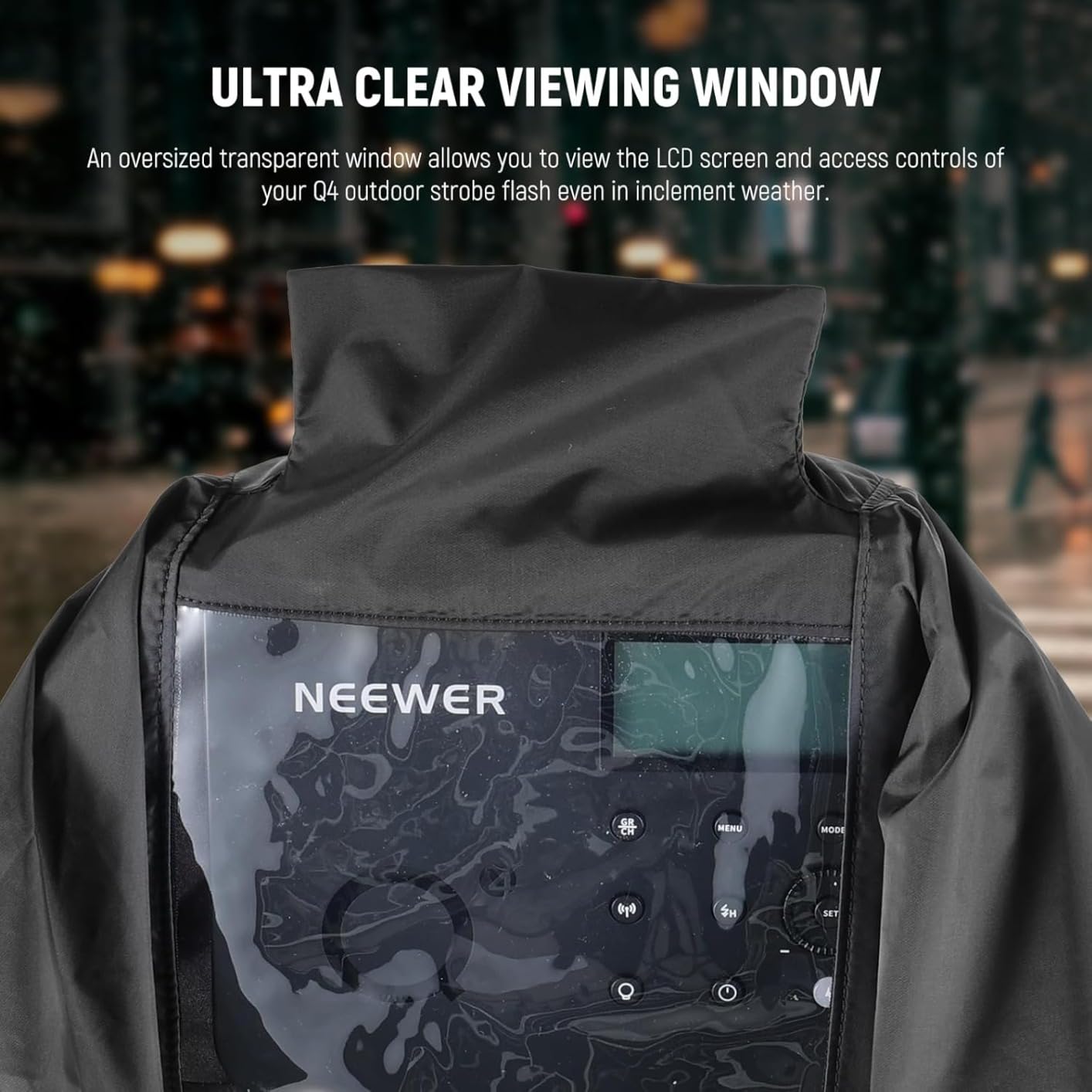 NEEWER Camera Rain Cover, Large Size Durable Nylon Raincoat Compatible with Canon Sony Nikon DSLR Mirrorless Vlog Camera & Lenses 300/400/500/600/800mm, with Sleeves/Drawstrings/Viewing Window, PB004 customer photo 1