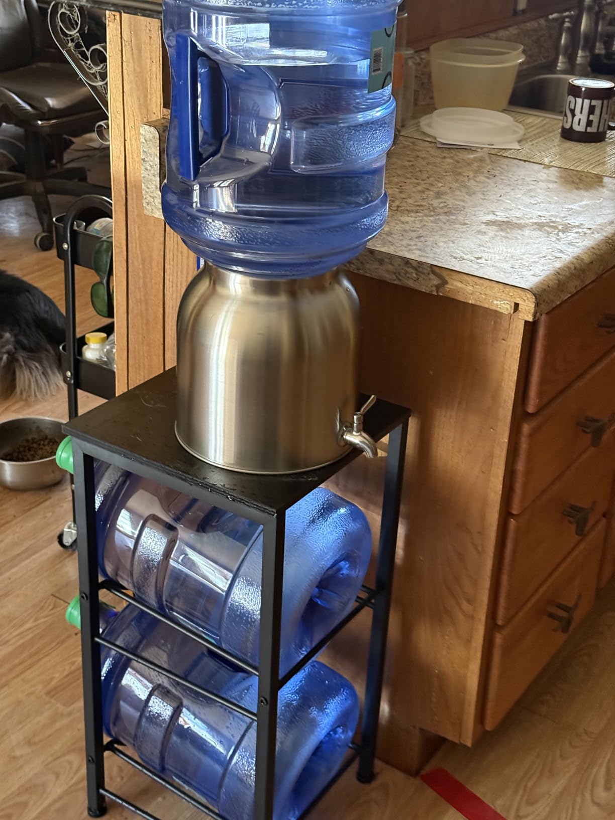 Stainless Steel Water Dispenser, 2.5 Gallon Drink Dispenser with 18/8 Stainless Steel Spigot & Airtight Lid, Water Cooler Dispenser Countertop for 3-5 Gallon Bottle, Water Crock for Parties Home customer photo 2