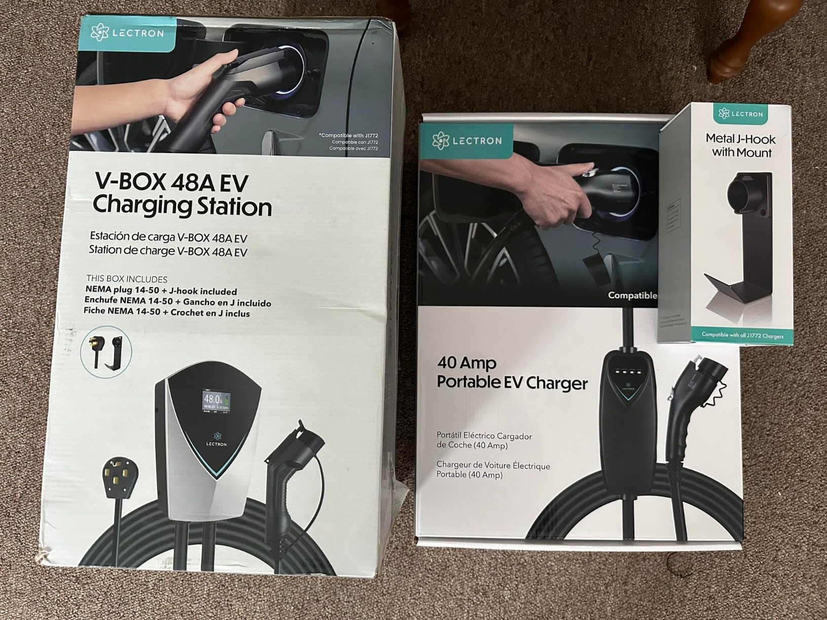 Lectron Level 2 EV Charger - ETL Certified, 240V, 40 Amp, NEMA 14-50 Plug, 16 ft Extension Cord & J1772 Cable- Portable Electric Car Charger for J1772 EVs and Plug-in Hybrid Vehicles customer photo 1